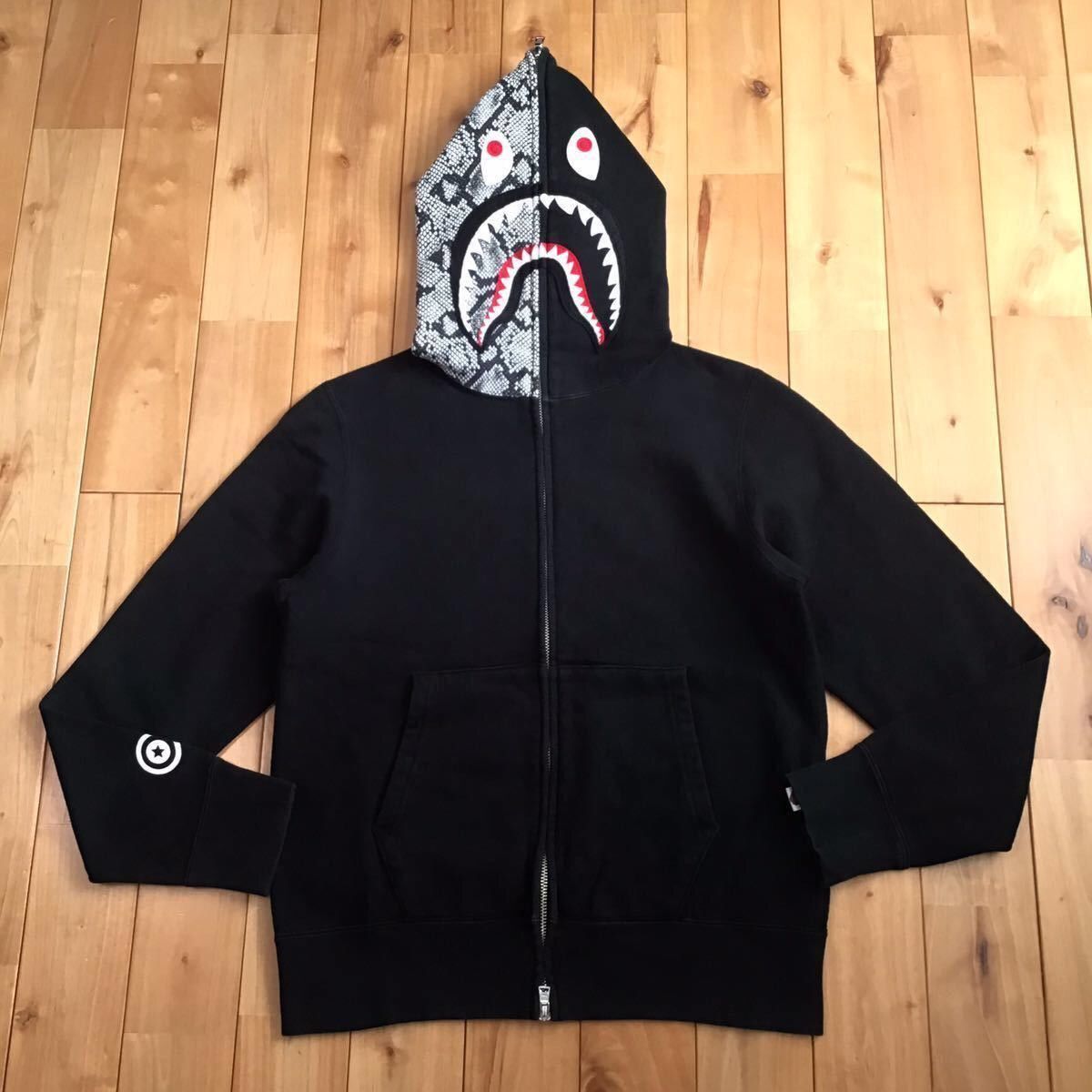 Black and blue bape hoodie sale
