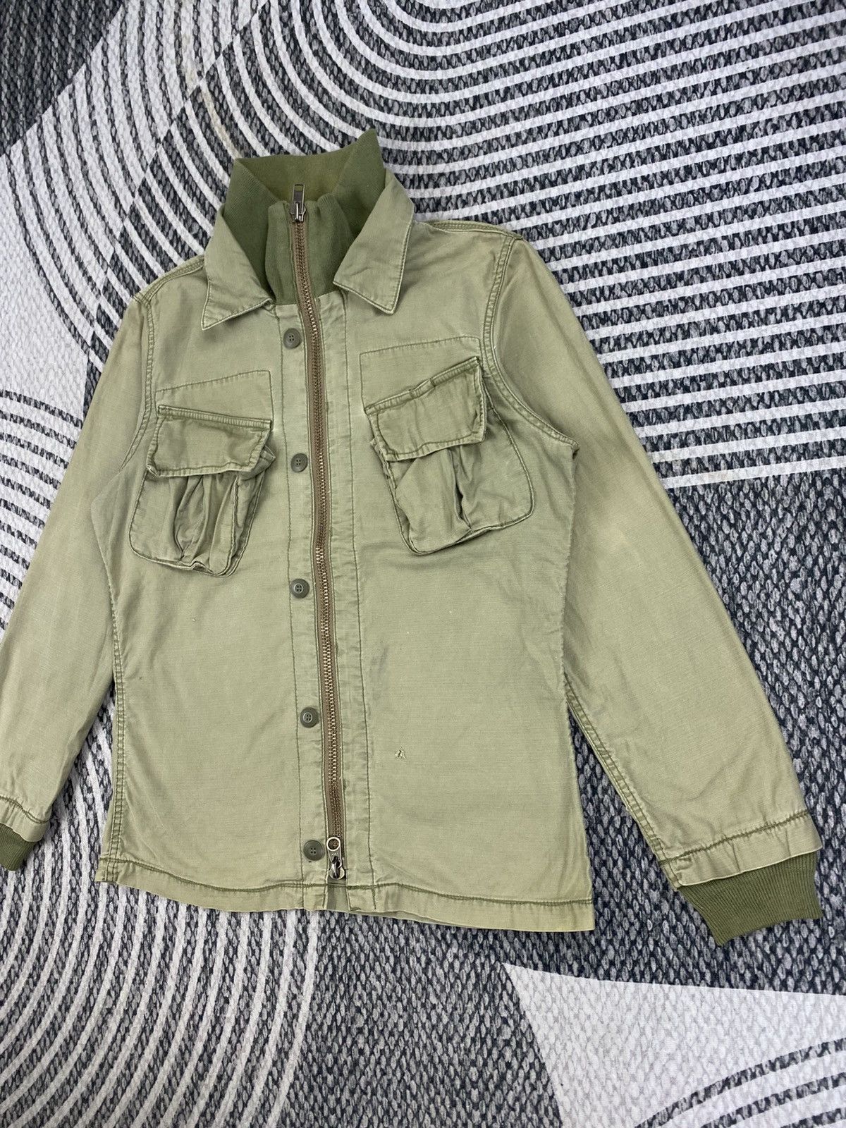 Japanese Brand Vtg Back Number Army Style Zipper Jacket Size US M / EU 48-50 / 2 - 4 Thumbnail