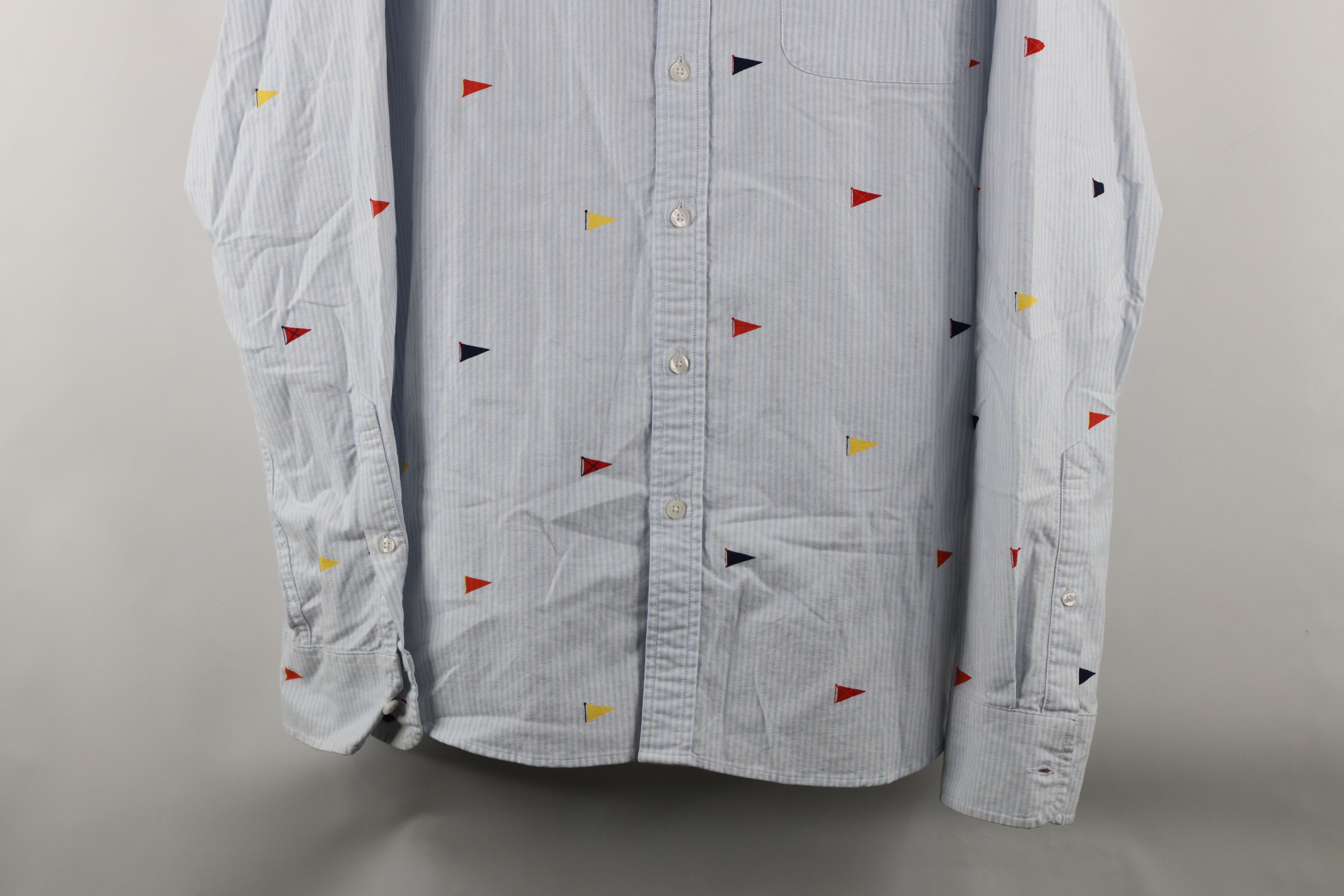 J.Crew × Vintage J Crew Sailing Flags Oxford Collared Button Down Shirt Size US XL / EU 56 / 4 - 3 Thumbnail