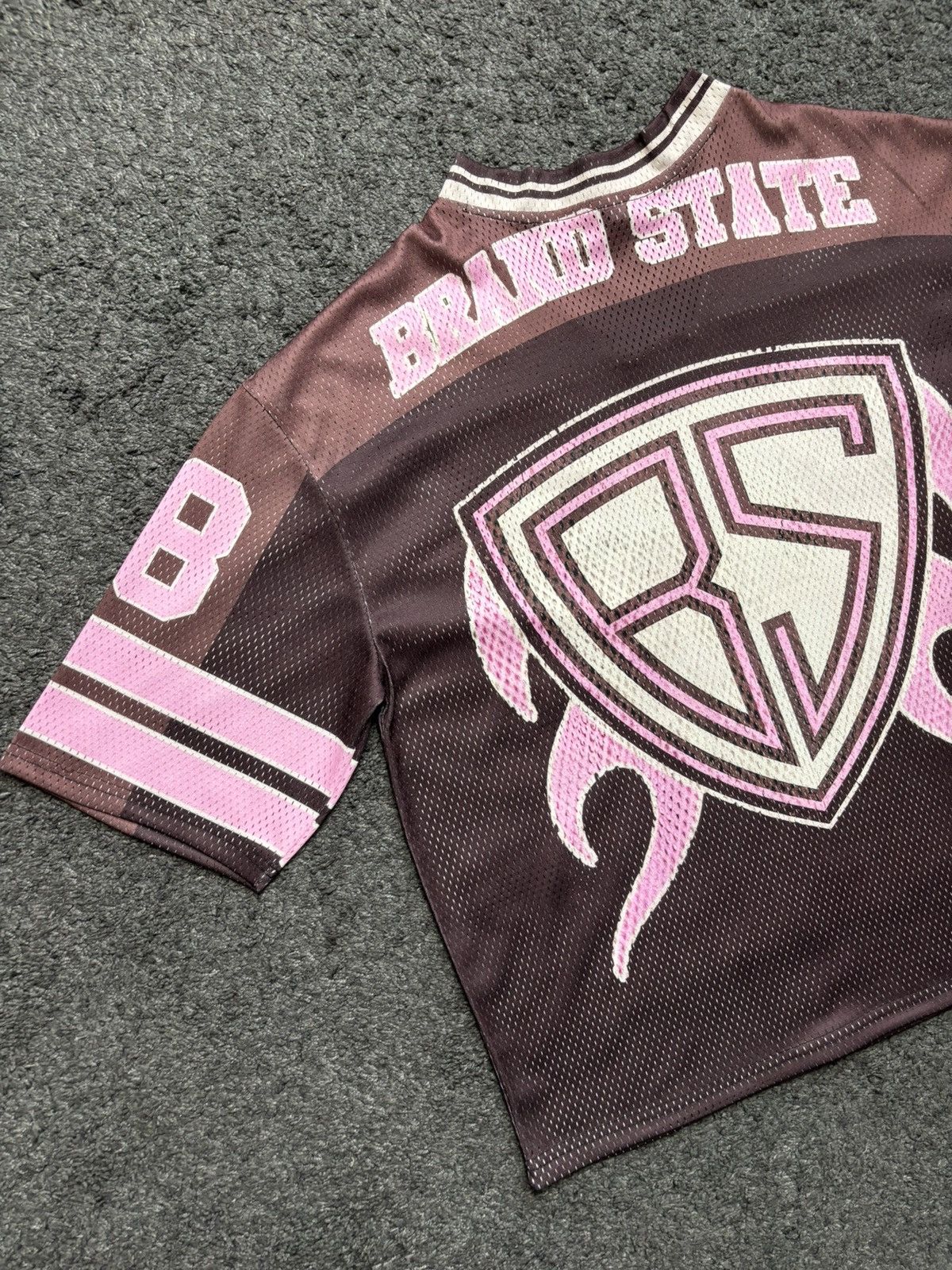 Japanese Brand Vintage style rare Brooklyn 88 brown pink football jersey Size US L / EU 52-54 / 3 - 14 Thumbnail