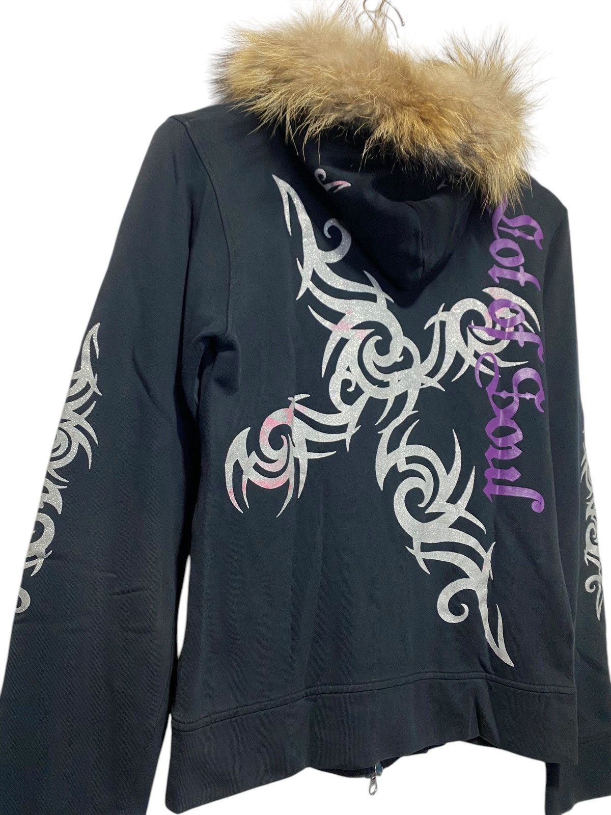 If Six Was Nine × Japanese Brand × Le Grande Bleu (L.G.B.) Vintage Spinash tribal tattoo fur hoodie Size US M / EU 48-50 / 2 - 3 Thumbnail
