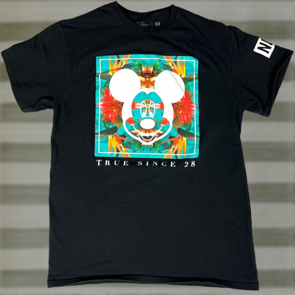 Disney Neff Mickey Mouse Unisex Adult T-Shirt Size M Black Cotton Crew Neck Short Sleeve Graphic Disney Collection by NEFF M​ickey Mouse Size US M / EU 48-50 / 2 - 1 Thumbnail
