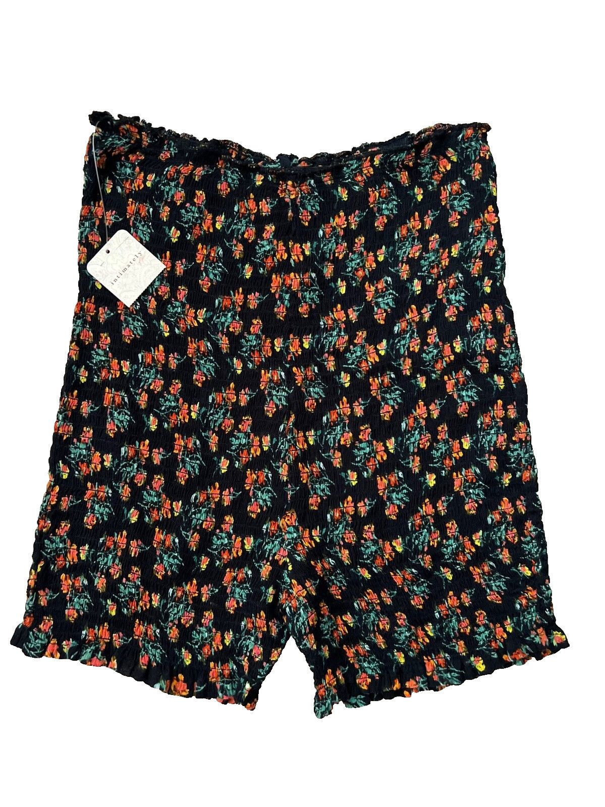 Free People Free People Maia Smocked Shorts Black Floral ( S ) Size 28" / US 6 / IT 42 - 4 Thumbnail