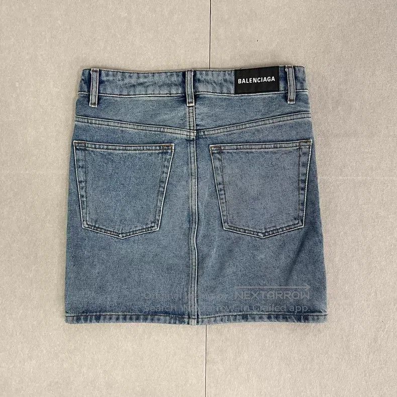Balenciaga Balenciaga Denim Skirt Size 35" - 2 Thumbnail