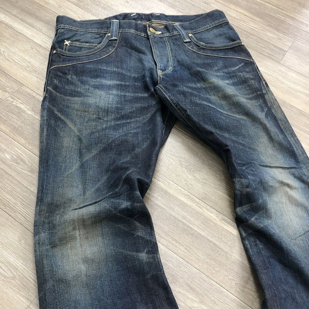 If Six Was Nine × Le Grande Bleu (L.G.B.) × Lee 1990s LEE Faded Bootcut Flared Jeans Size US 37 - 4 Thumbnail