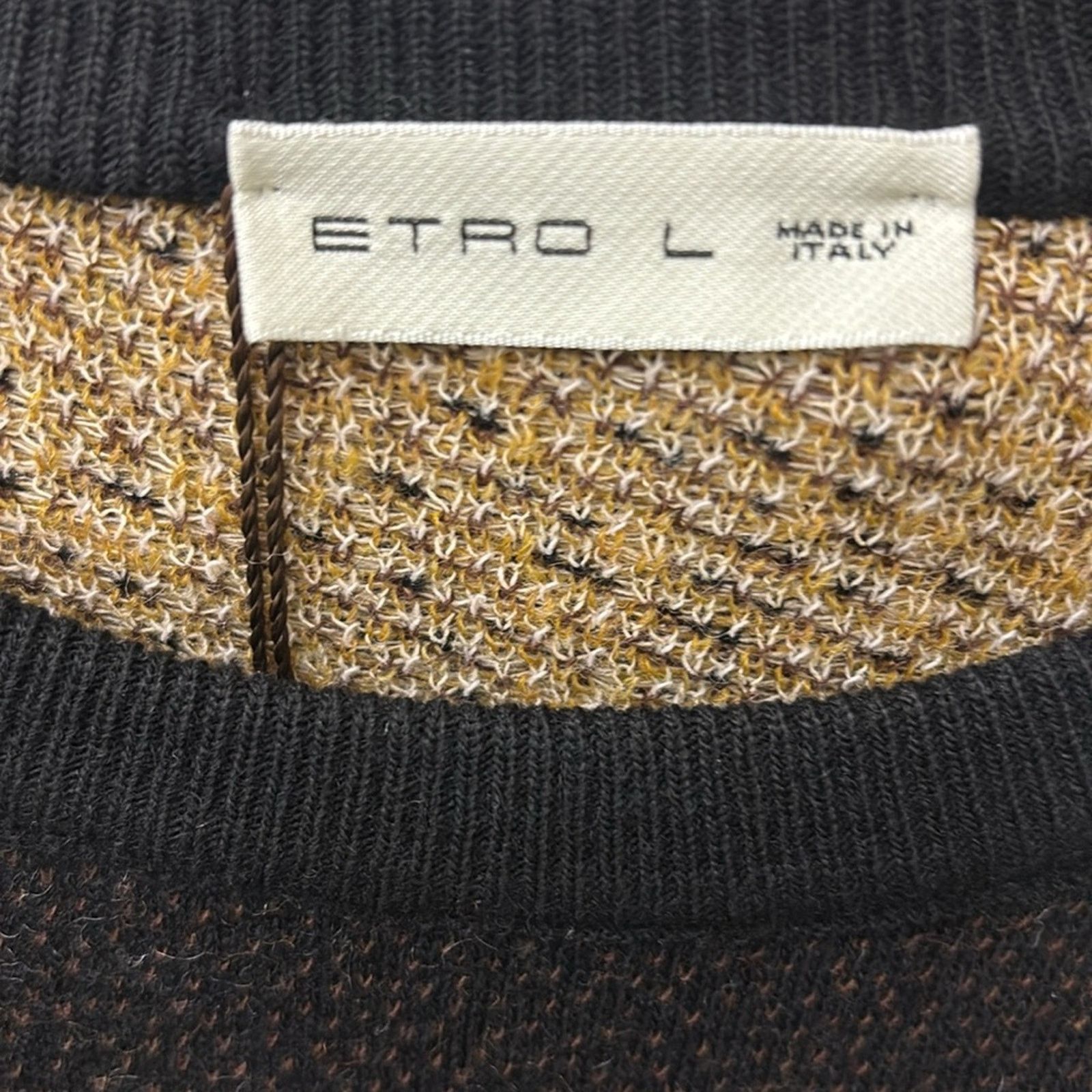 Etro NWT Etro Men's Black Leopard Graphic Crewneck Sweater Size L Size US L / EU 52-54 / 3 - 2 Thumbnail