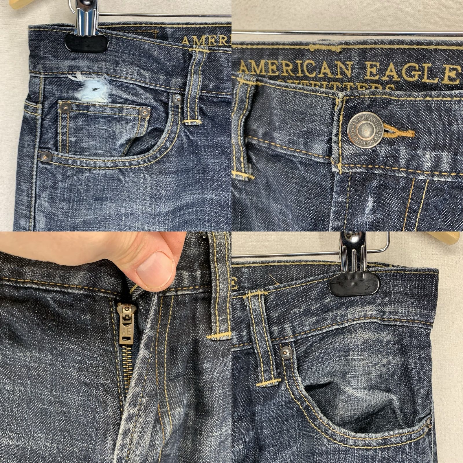 American Eagle Outfitters VINTAGE American Eagle Outfitters Jeans Men Dark Denim 30x34 Slim Fit Straight Rise 5-Pocket Size US 30 / EU 46 - 8 Thumbnail
