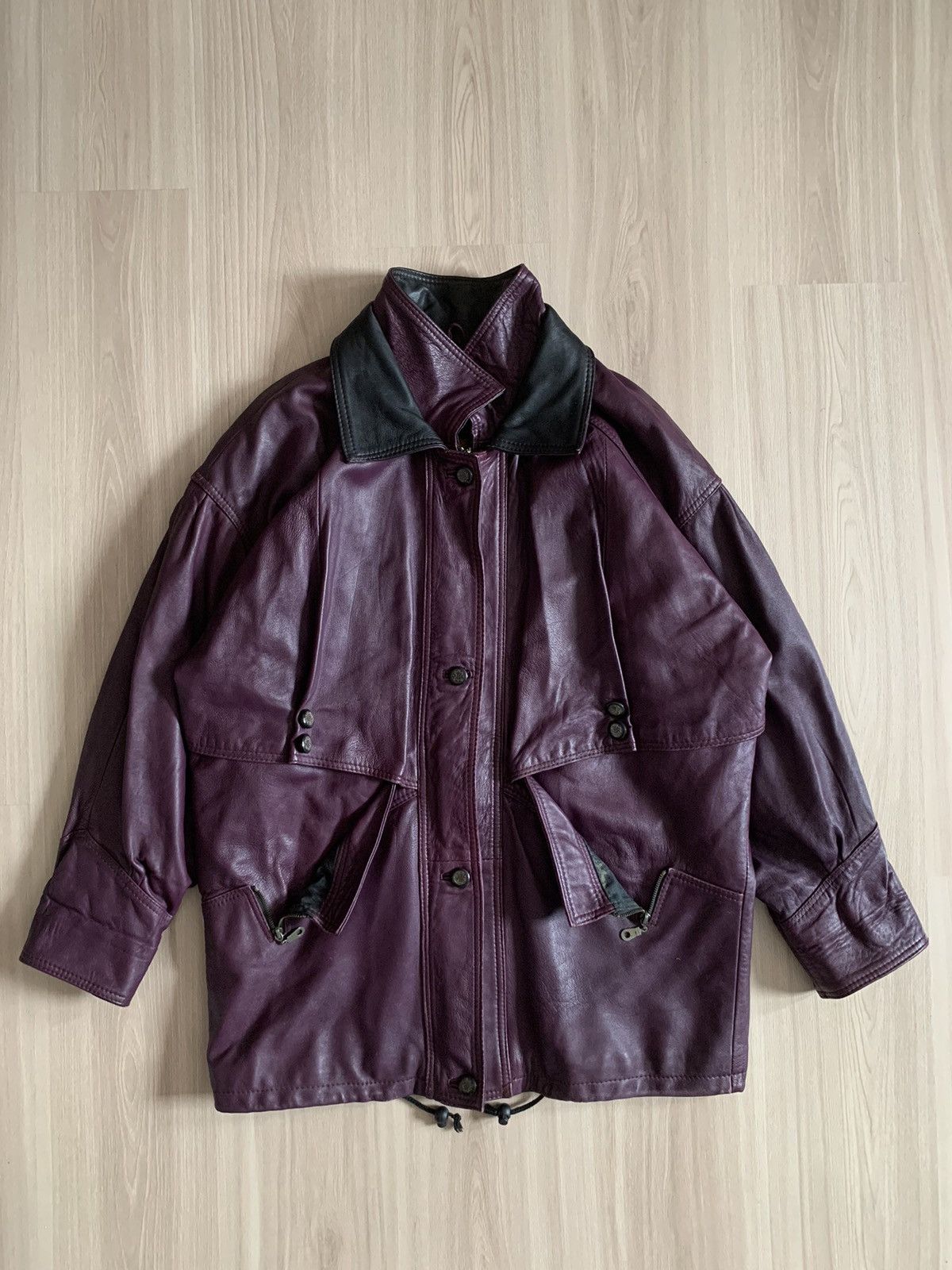 image of Missoni Leather Jacket Purple, Men's (Size Large)