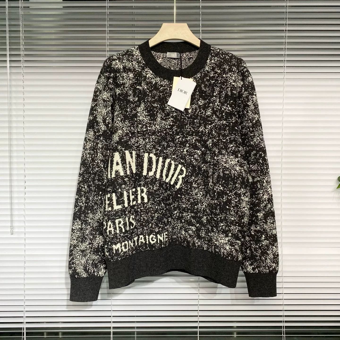 Dior Dior Knit Sweater Snowflake Print Logo Size US L / EU 52-54 / 3 - 1 Thumbnail