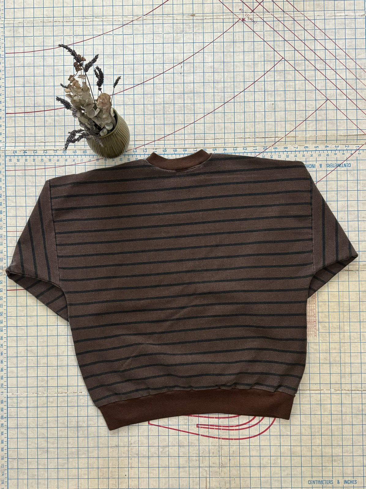 Other × Vintage Vintage 80-90’s Brown Striped Pull Over Crewneck Womens XL Size XL / US 12-14 / IT 48-50 - 6 Thumbnail