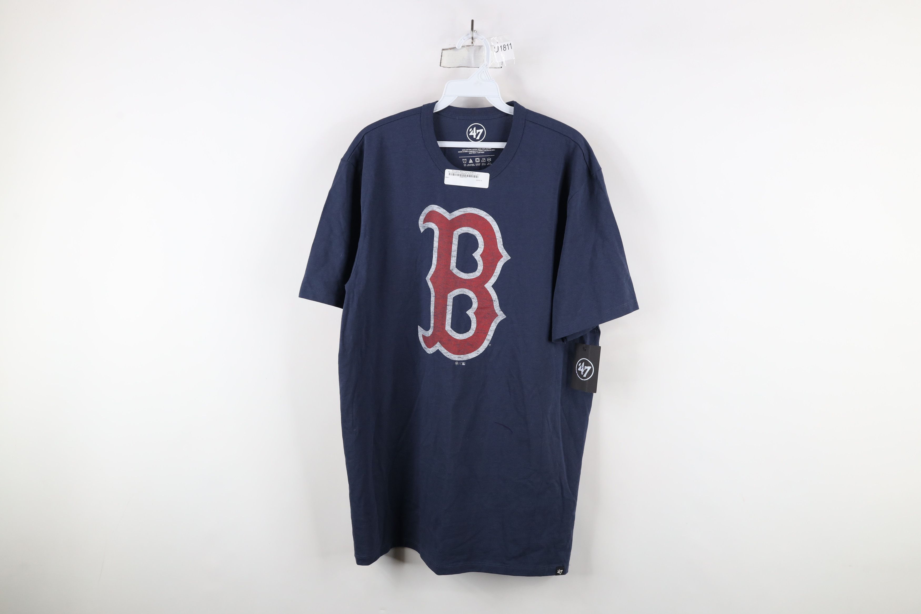 Vintage New 47 Brand Red Sox Baseball Jersey Knit T-Shirt Blue Size US XL / EU 56 / 4 - 1 Thumbnail