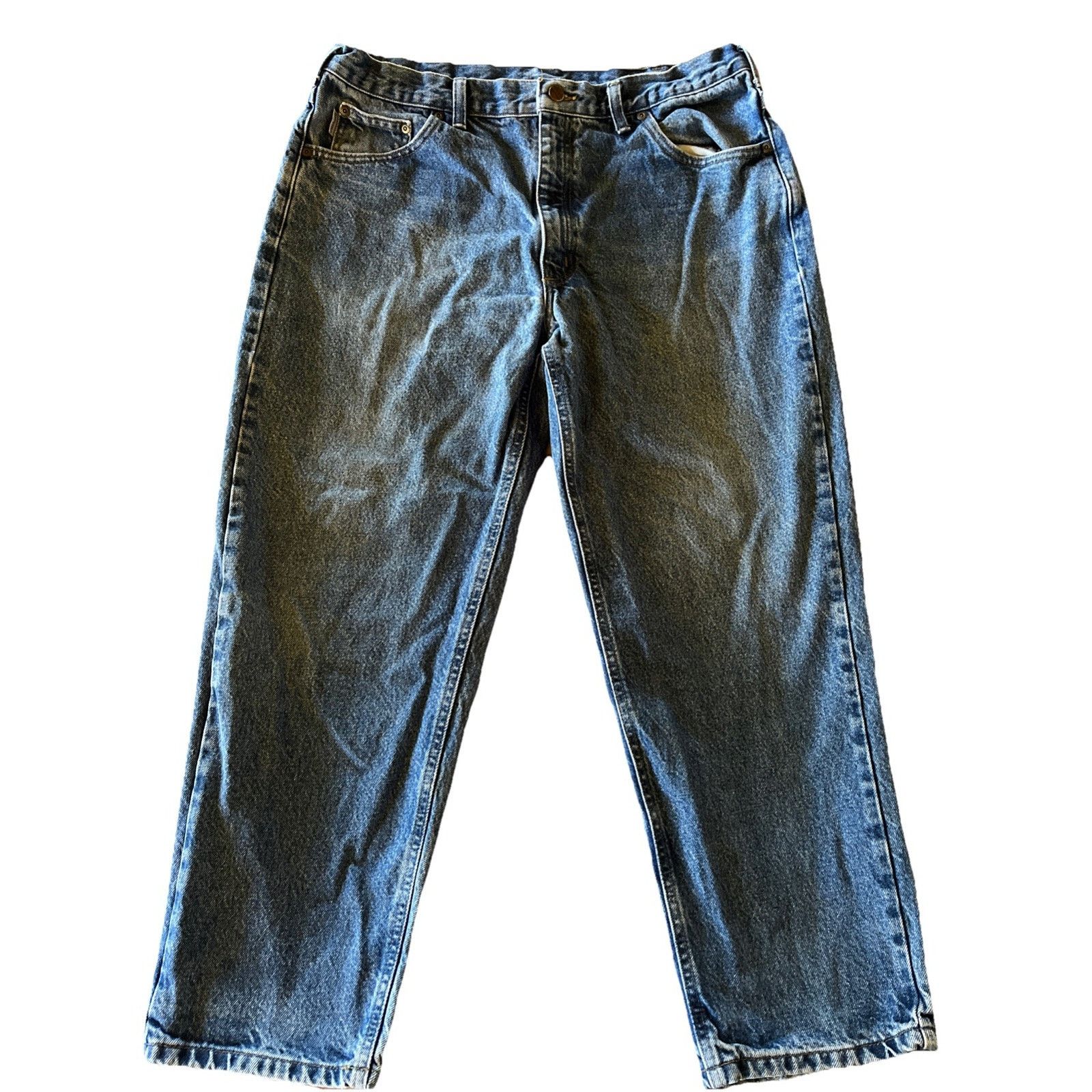 Carhartt Carhartt Jeans Men’s 35x27 Relaxed Fit Denim Blue Med Wash Size US 35 - 1 Thumbnail