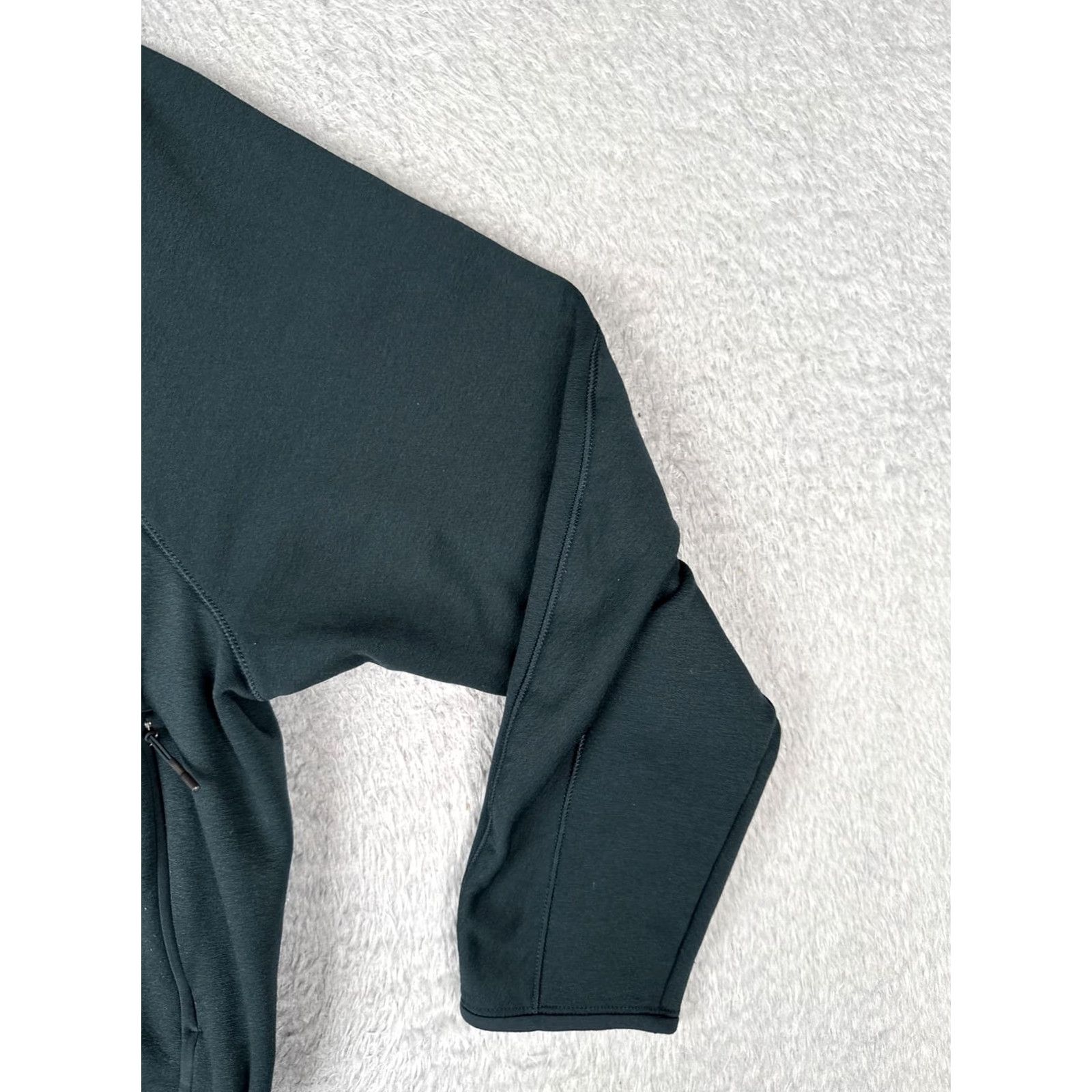 Athleta Athleta Fleece Pullover Womens L Green 1/4 Zip Mock Neck Pockets Sweatshirt Size L / US 10 / IT 46 - 2 Thumbnail