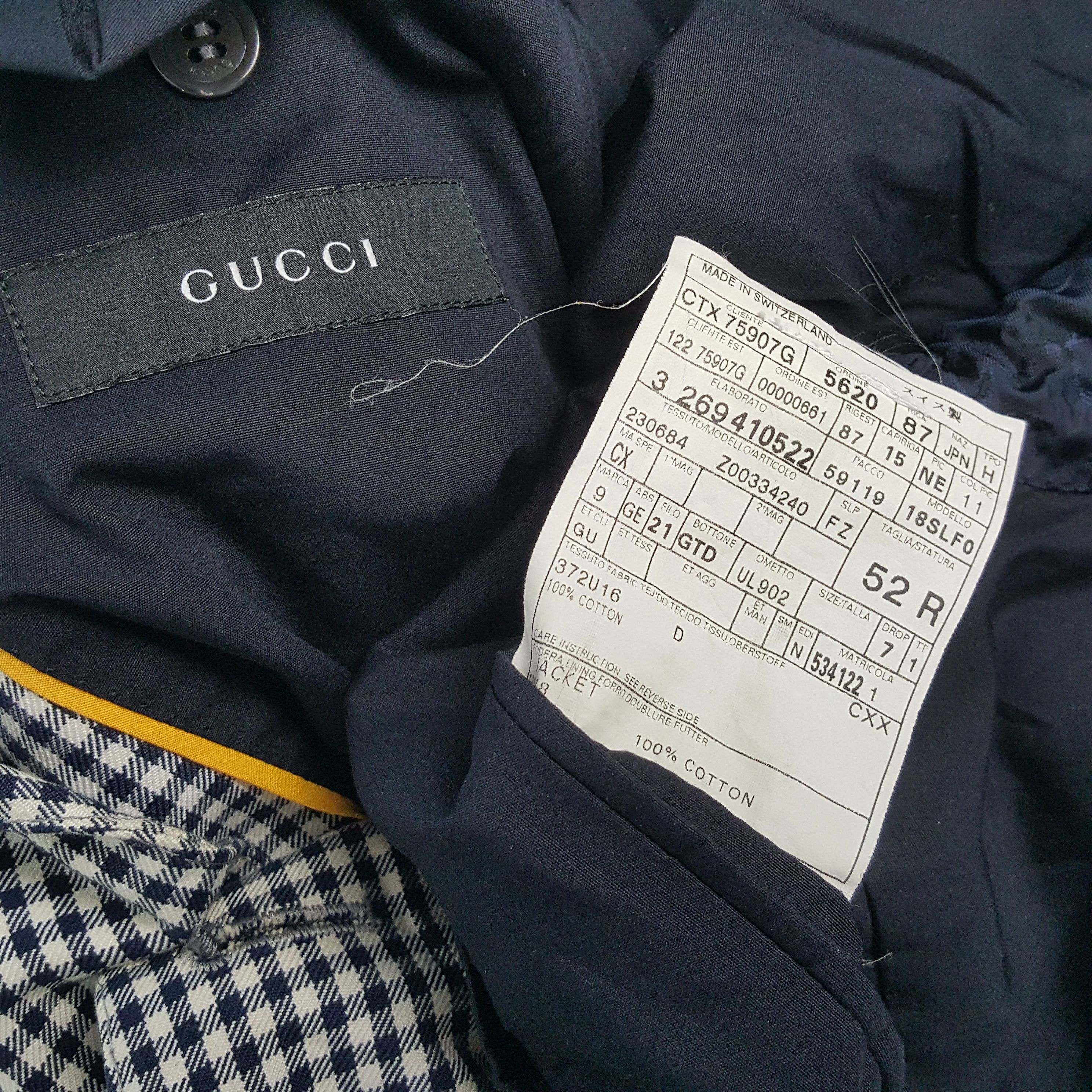 Gucci × Vintage Vintage GUCCI Italian Fashion Brand Blazer Size 38S - 10 Thumbnail