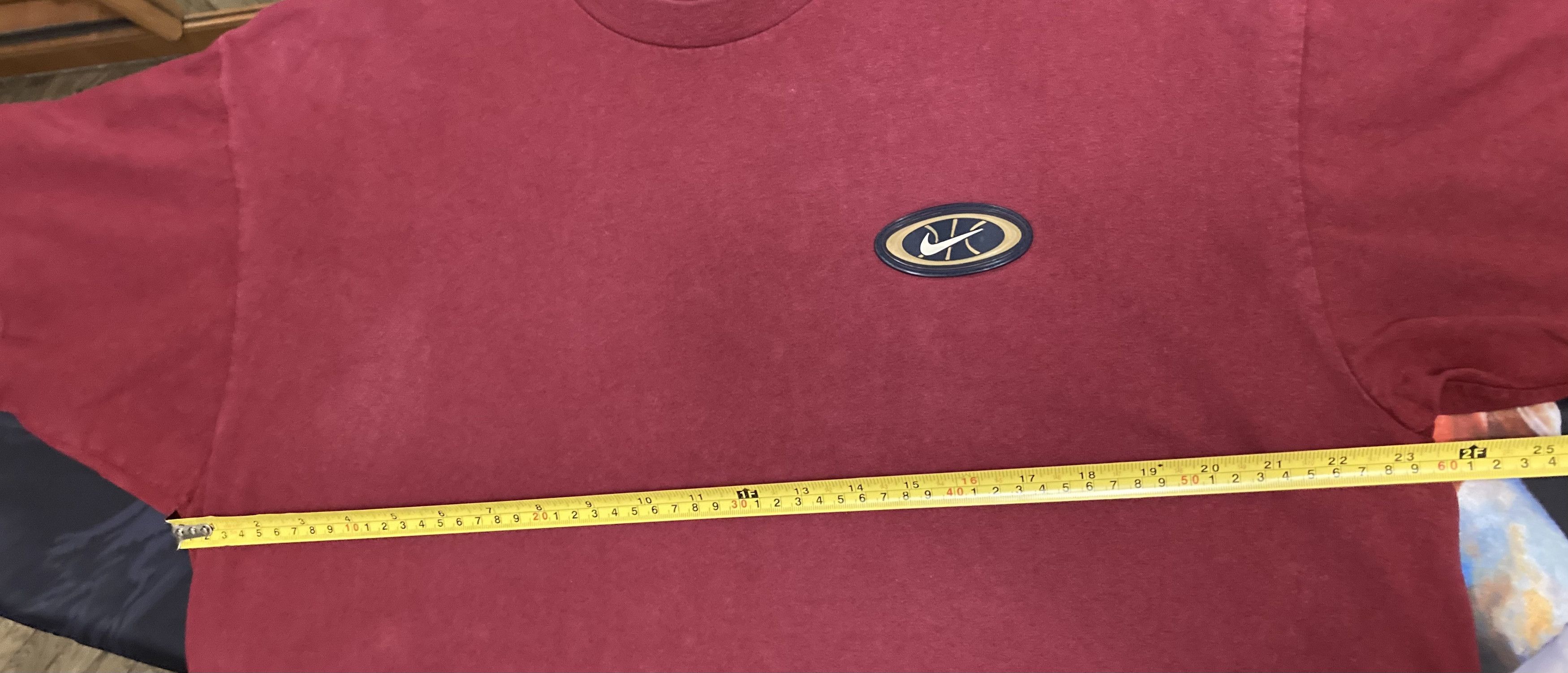 Nike × Vintage *Rare* Vintage 90s Nike Rubber Swoosh Logo Tee Size US L / EU 52-54 / 3 - 5 Thumbnail