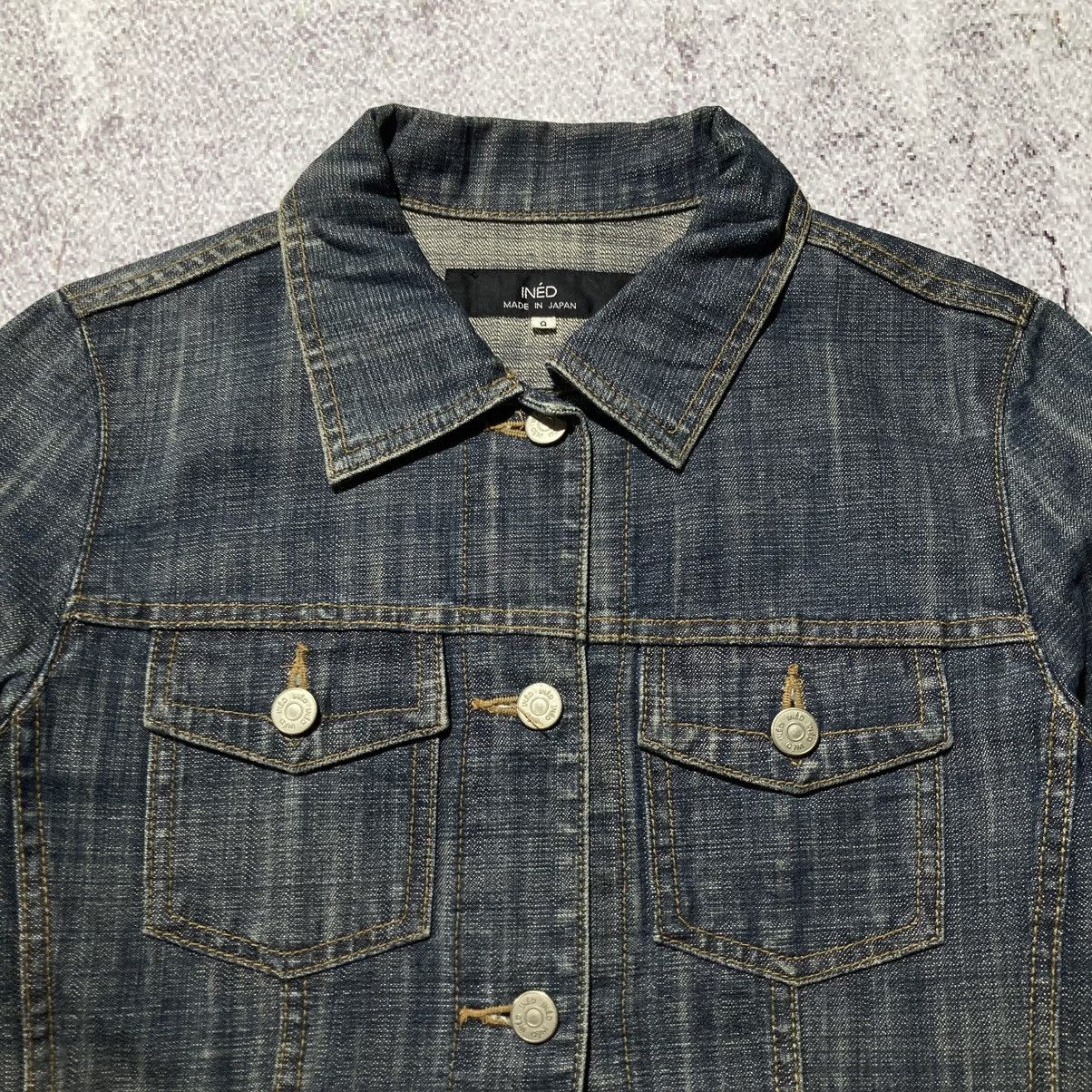 Yohji Yamamoto 🇯🇵 Vintage Ined Japan by Yohji Yamamoto Cropped Denim Jacket Size US XS / EU 42 / 0 - 3 Thumbnail