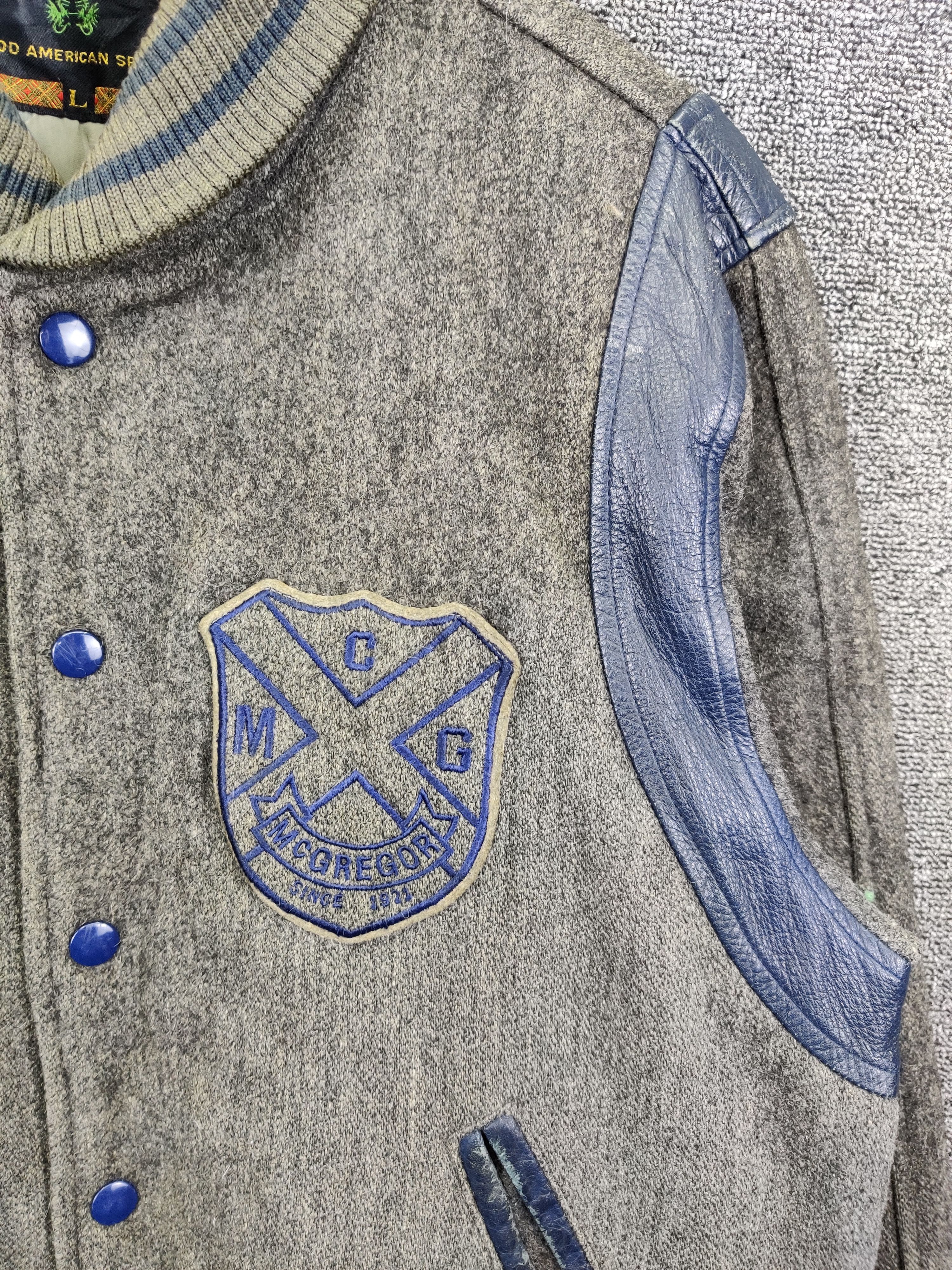 McGregor Vintage 80's McGregor Wool Varsity Leather Jacket Size US L / EU 52-54 / 3 - 8 Thumbnail