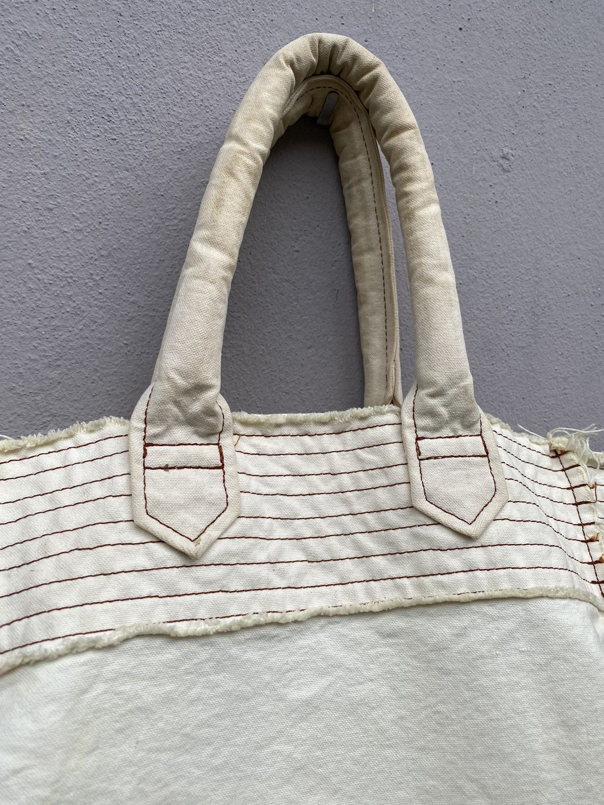 Comme des Garcons 🔥RARE🔥 Vintage CDG “tricot” Multi Stitches Duck Cotton Bag Size ONE SIZE - 12 Thumbnail