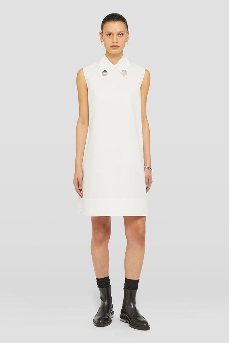 Jil Sander o1mt1gz0426 Mini Dress in White Size XS / US 0-2 / IT 36-38 - 7 Thumbnail