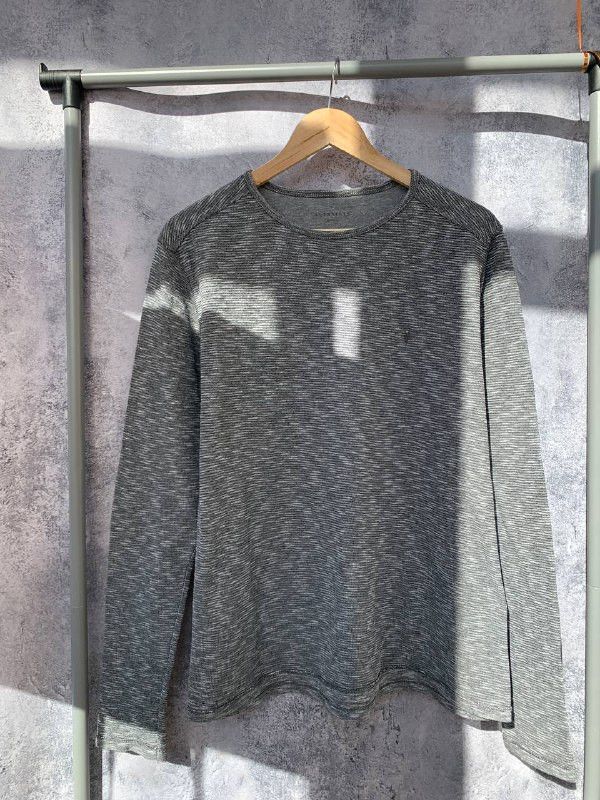 Allsaints AllSaints Clash Crew Top Grey Heather Long Sleeve Size US M / EU 48-50 / 2 - 2 Thumbnail