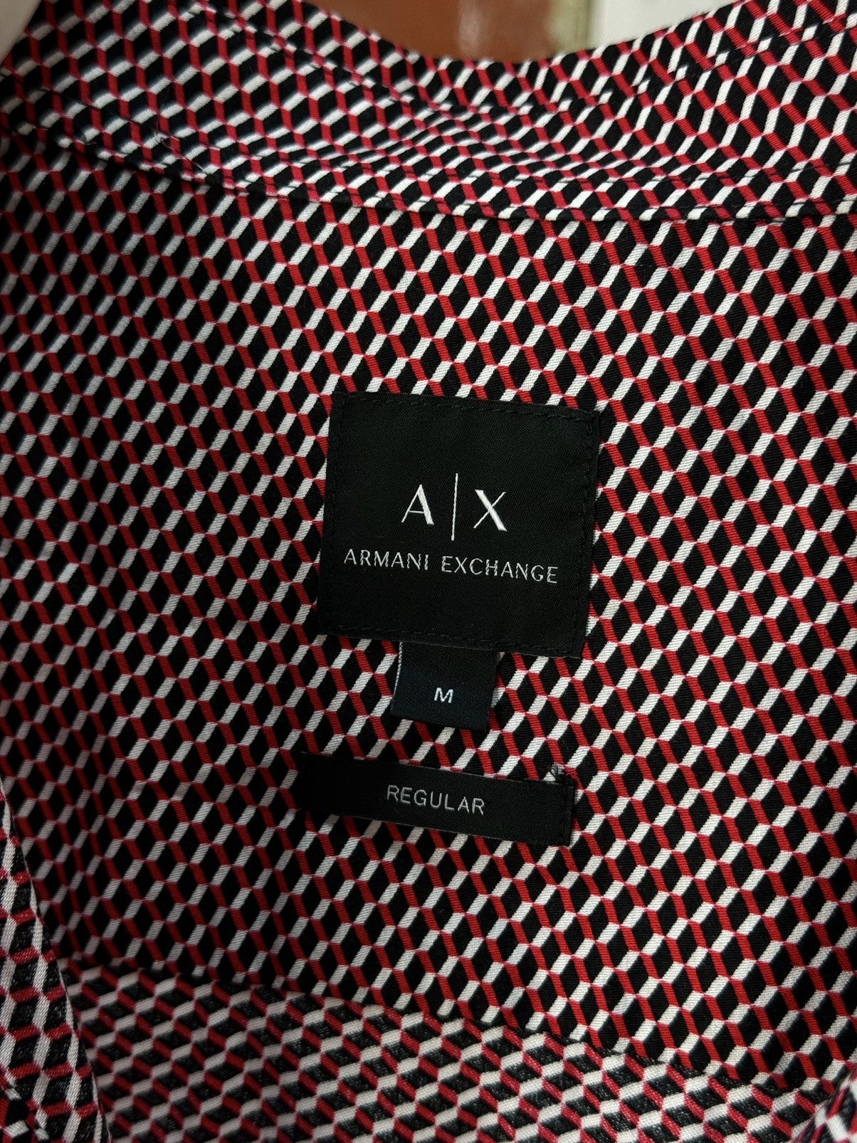 Armani Exchange × Designer ARMANI Exchange Printed Geometric Red Casual Shirt Size US M / EU 48-50 / 2 - 15 Thumbnail