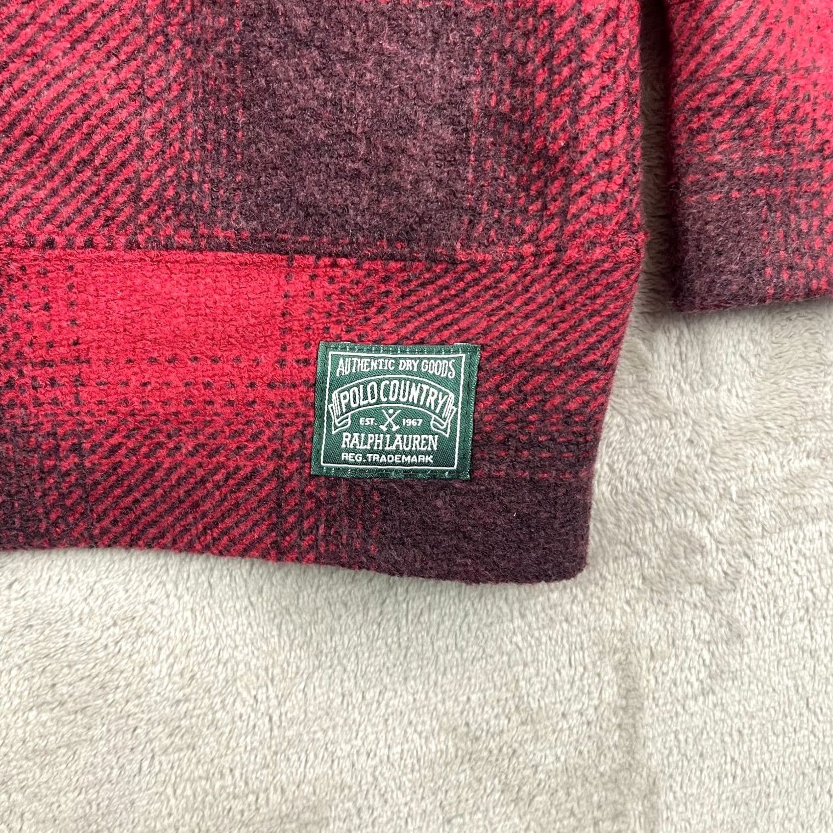 Polo Ralph Lauren VINTAGE Polo Country Ralph Lauren Hoodie Shirt 2XL Red Plaid Logo Pullover Hooded Mens Size US XXL / EU 58 / 5 - 5 Thumbnail