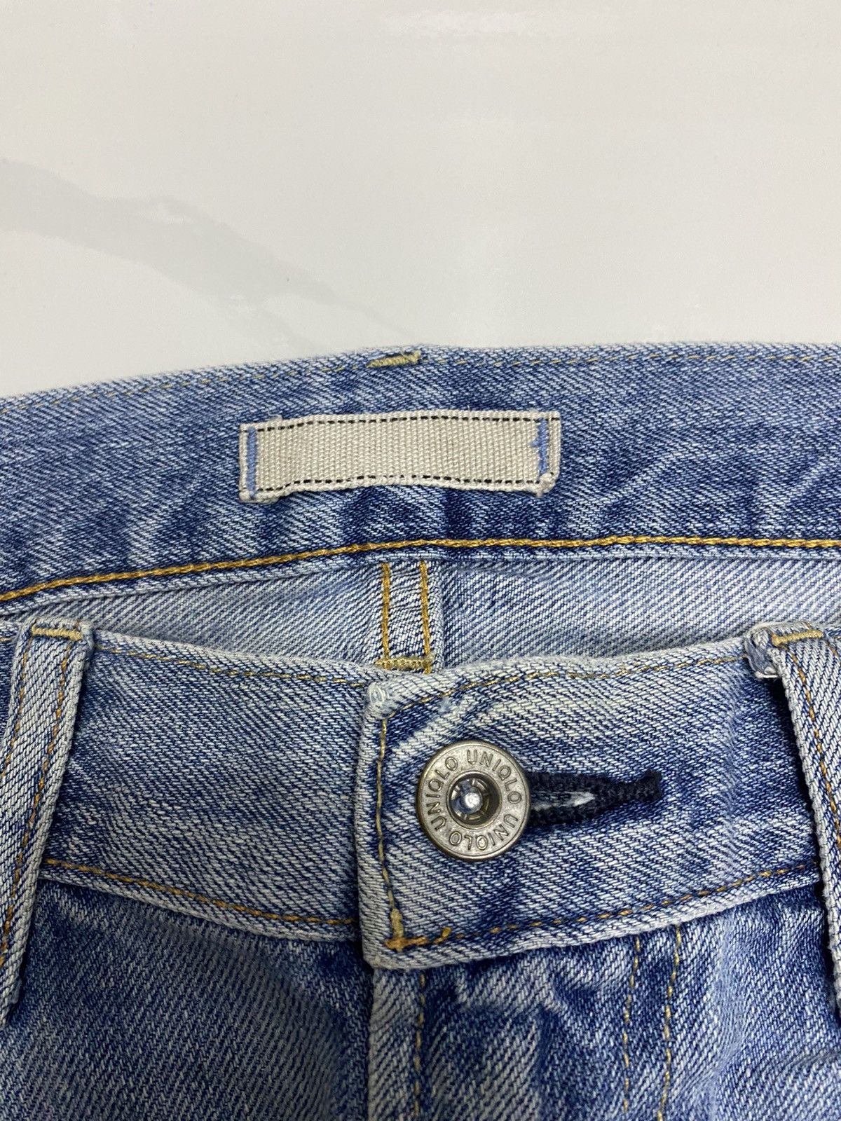Japanese Brand × Jun Takahashi UNIQLO JAPAN SELVEDGE DISTRESSED BAGGY DENIM JEANS Size US 33 - 9 Thumbnail