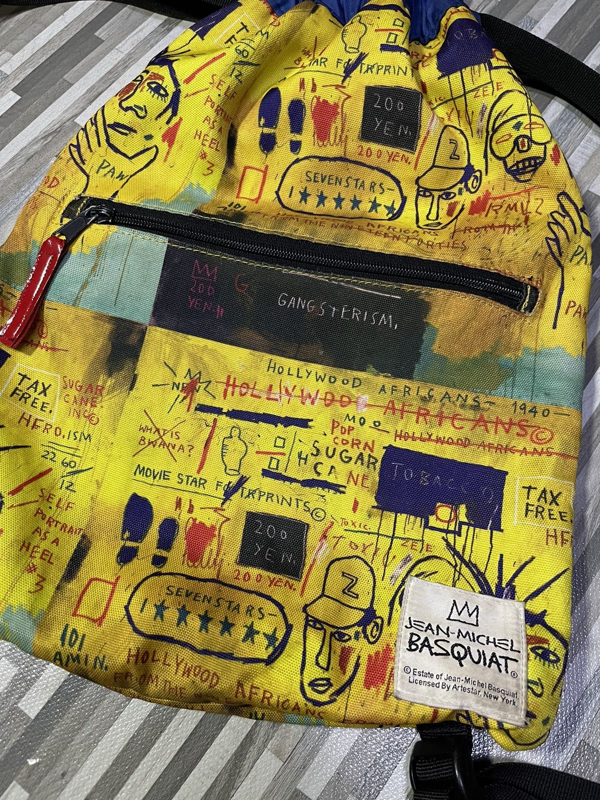 Jean-Michel Basquiat × Vintage Jean-Michel Basquiat Hollywood Africans Art Print Bagpack Size ONE SIZE - 3 Thumbnail