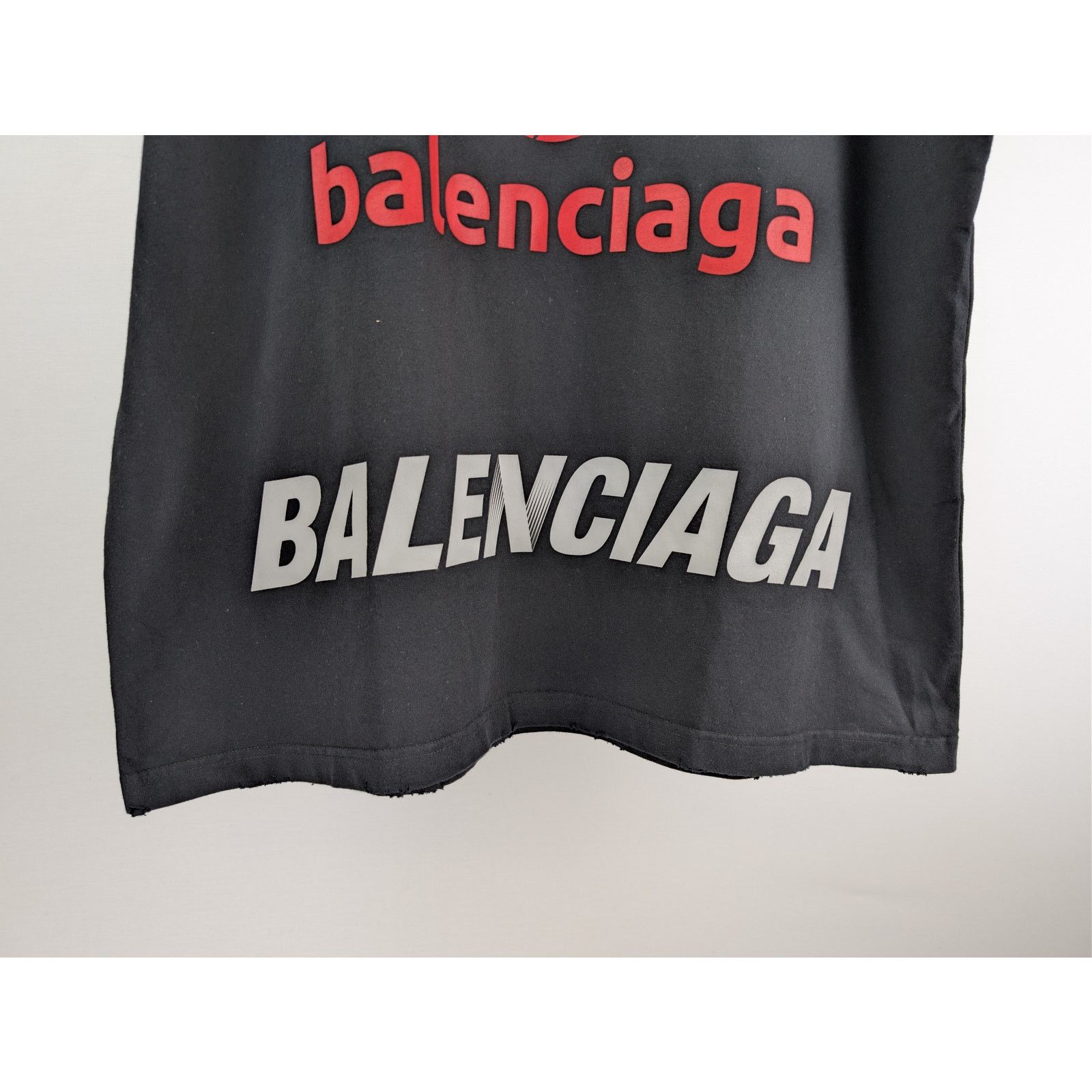 Balenciaga o1rshd1 Top League Vintage Jersey Short Sleeve Shirt Black Size US L / EU 52-54 / 3 - 4 Thumbnail