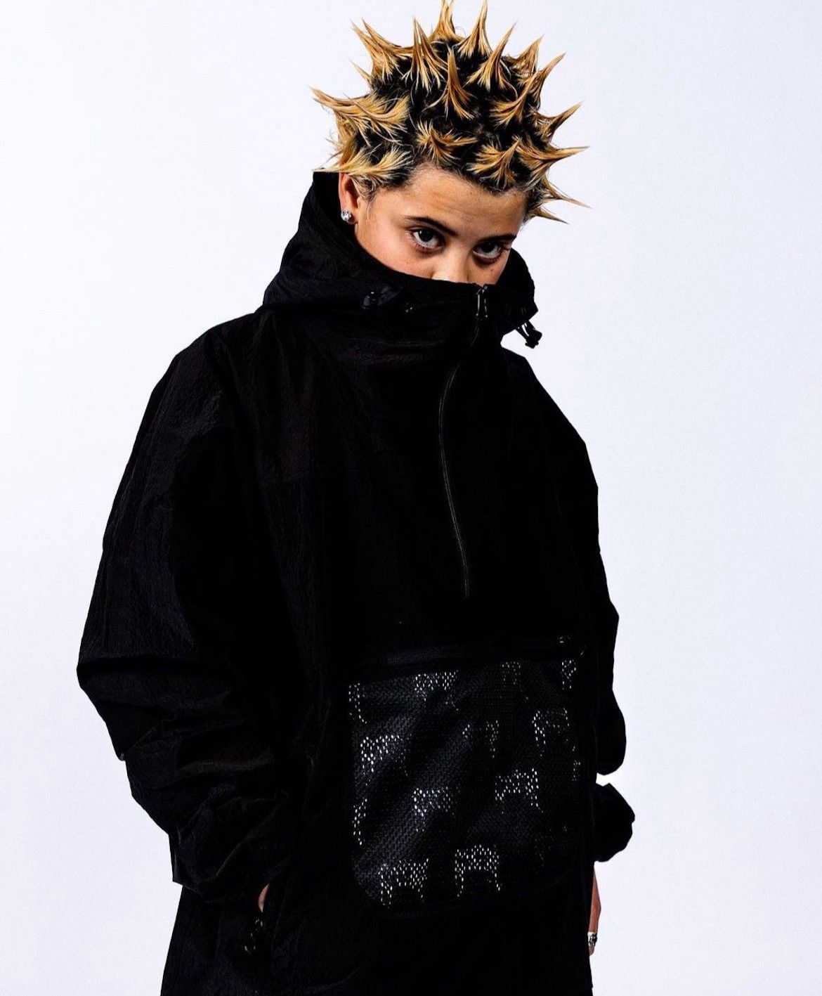 image of Revenge 3M Pocket Anorak Jacket Black Roughdiamonds, Men's (Size Small)