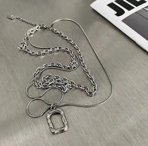 Jewelry Retro square necklace Size ONE SIZE - 4 Thumbnail