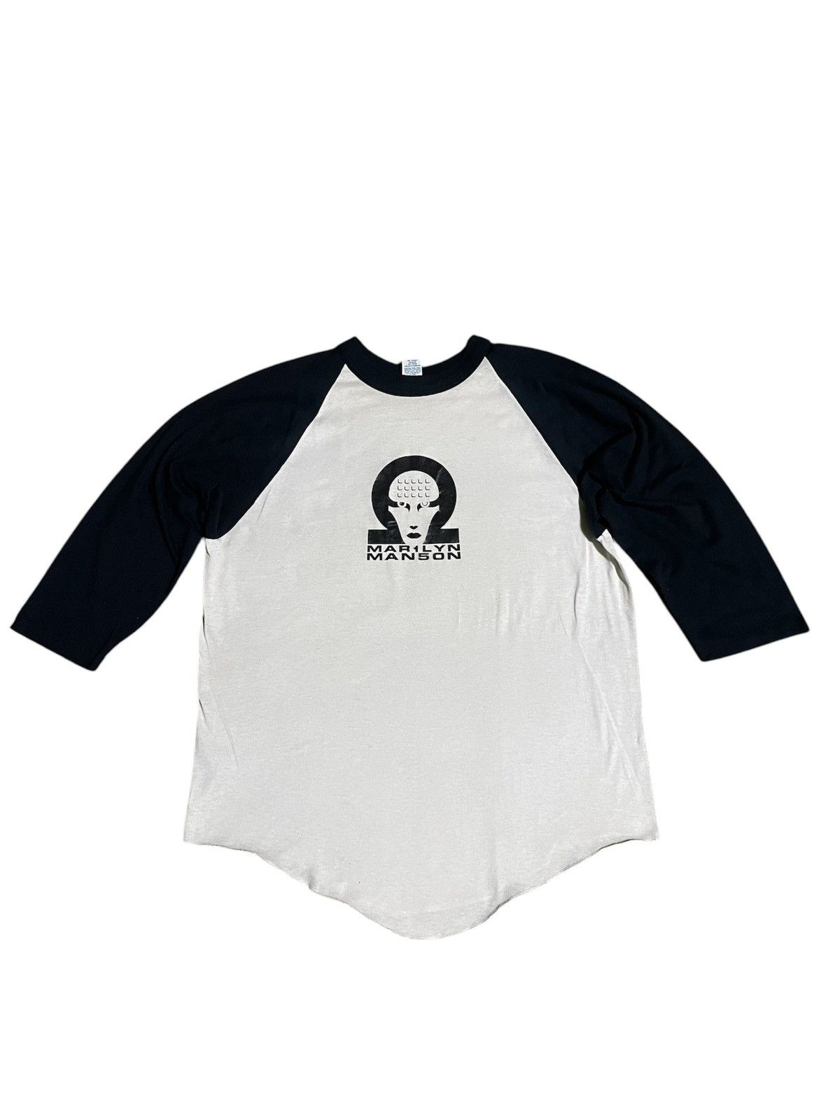 Band Tees × Vintage Vintage Marilyn Manson Mechanical Animals Raglan tee RARE‼️ Size US L / EU 52-54 / 3 - 1 Thumbnail