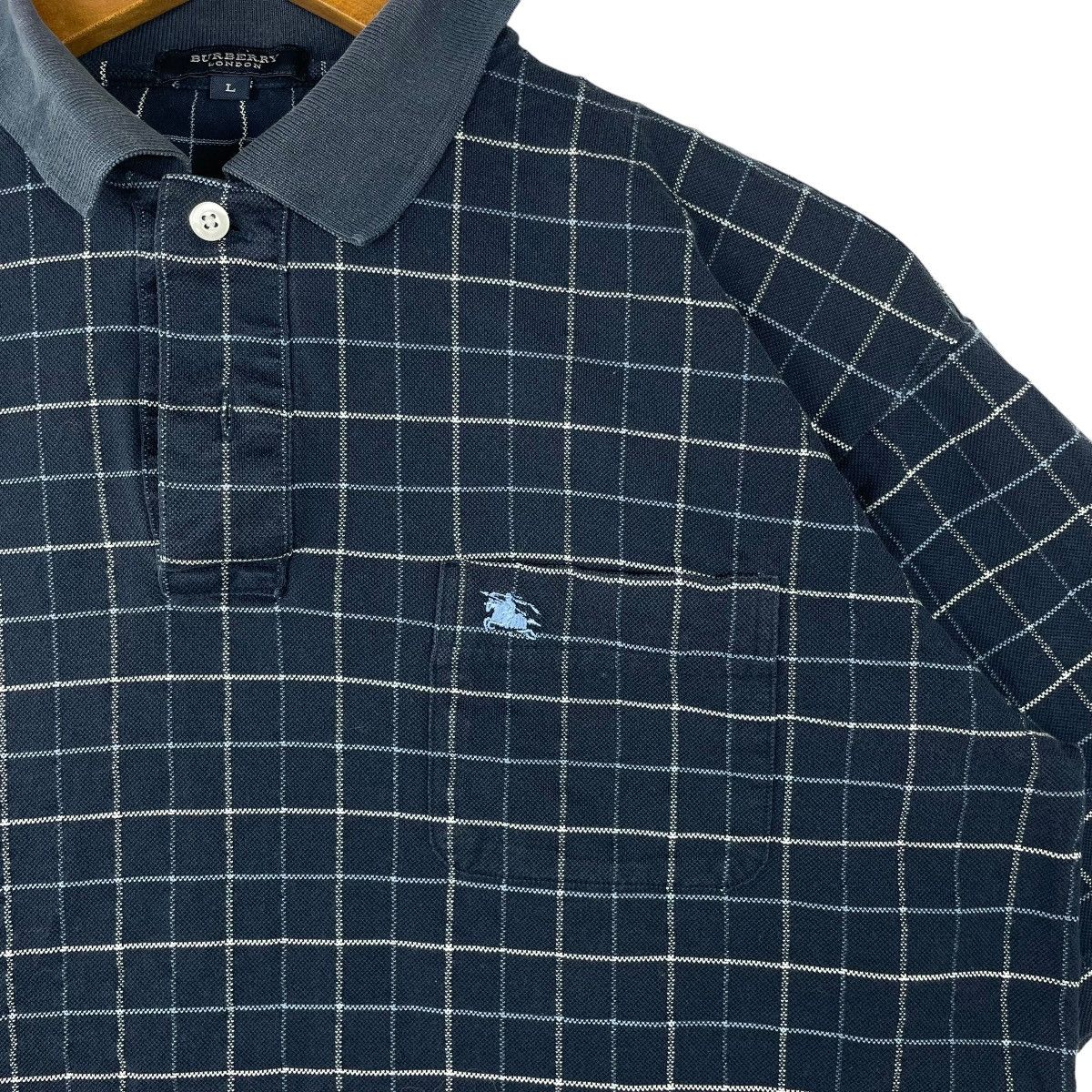 Burberry Burberry London Nova Check Polo Tee Shirt Size US L / EU 52-54 / 3 - 3 Thumbnail