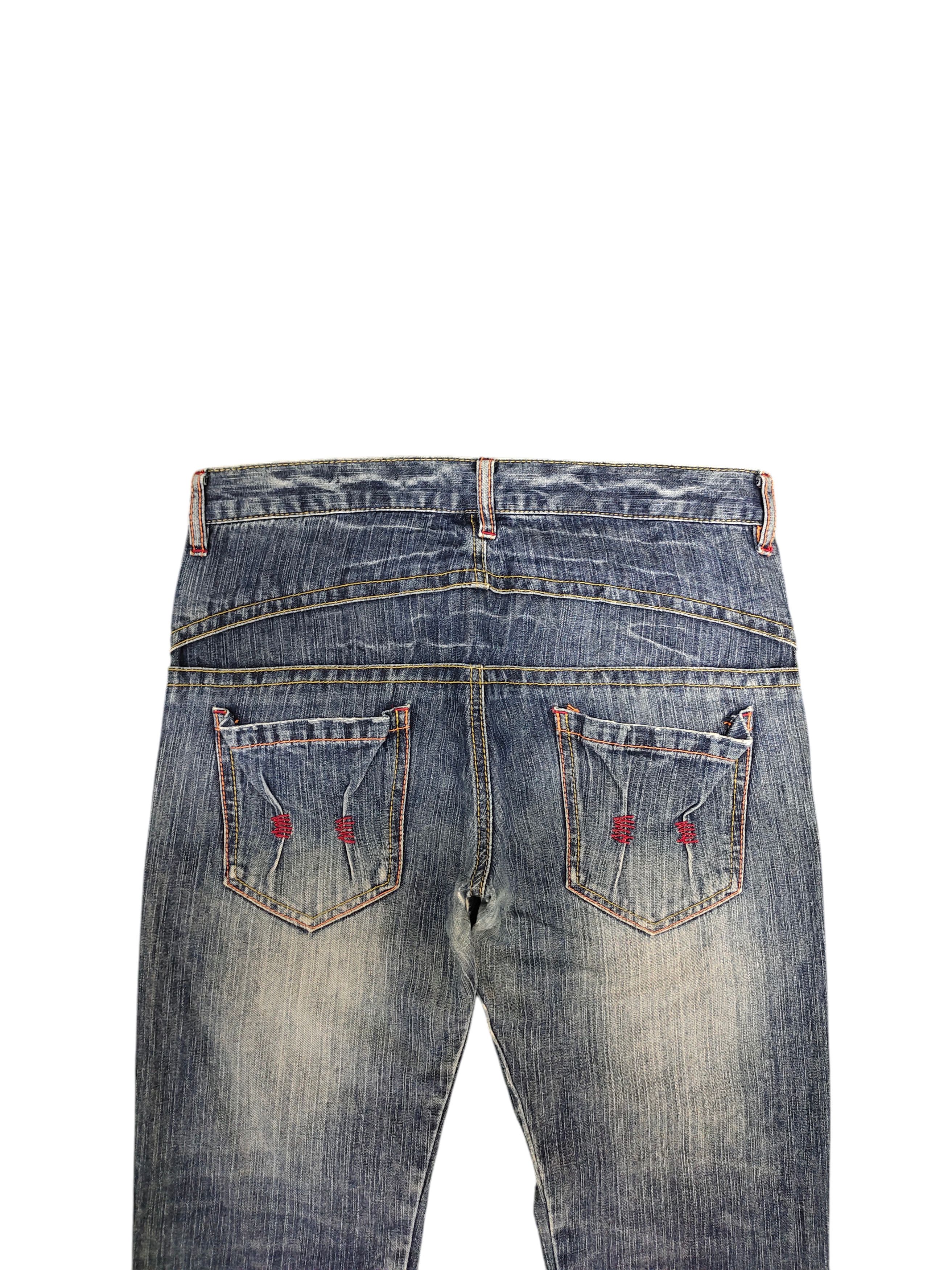 Hysteric Glamour Japanese Brand Tip Top Back Pocket Clawmark Faded Jeans Size US 31 - 9 Thumbnail