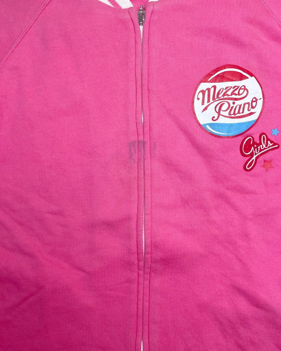 Japanese Brand Mezzo Piano "Pop-Star" Heart-Sleeve Varsity Track Jacket Size S / US 4 / IT 40 - 5 Thumbnail