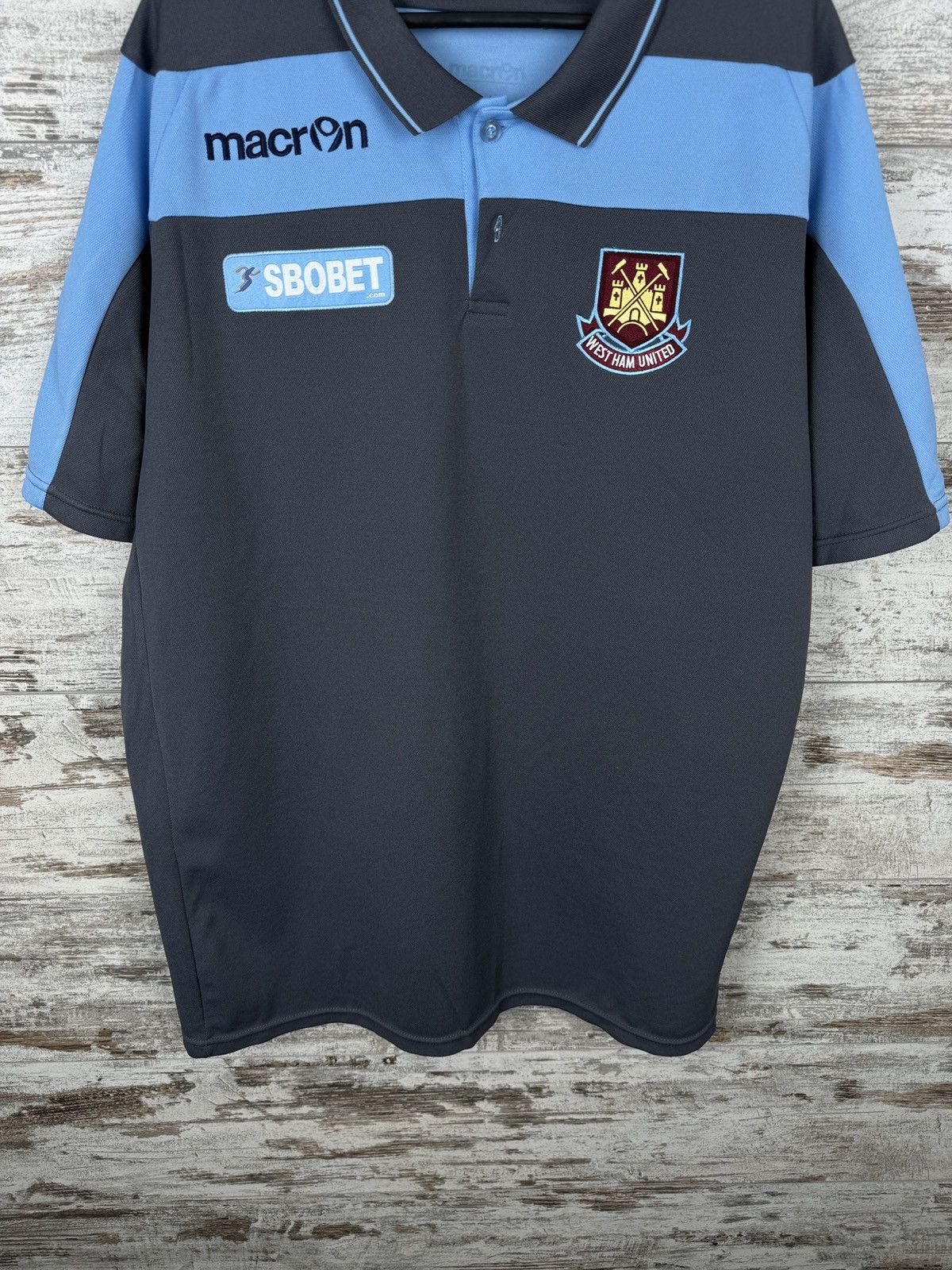 Macron Mens Vintage Macron West Ham United T-shirt soccer jersey Size US XL / EU 56 / 4 - 4 Thumbnail