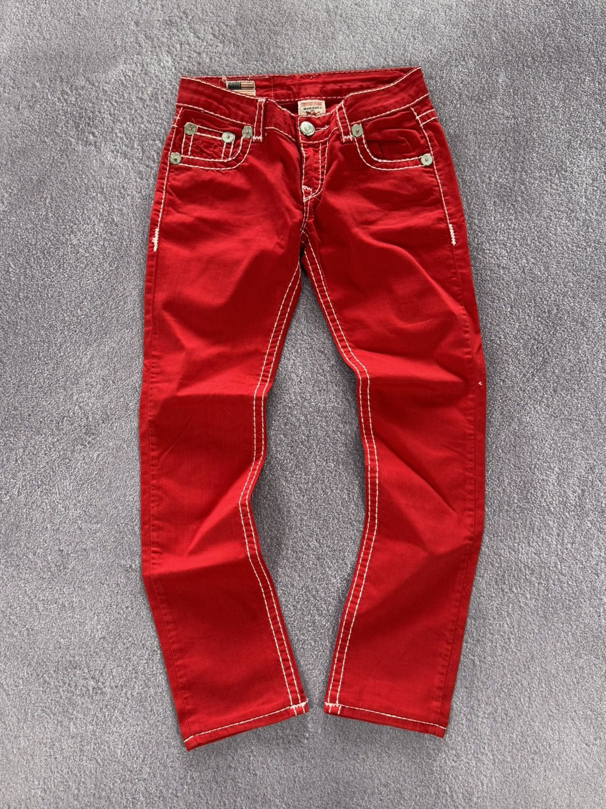 True Religion True Religion Vintage Red Denim Jeans Size 28" / US 6 / IT 42 - 1 Thumbnail