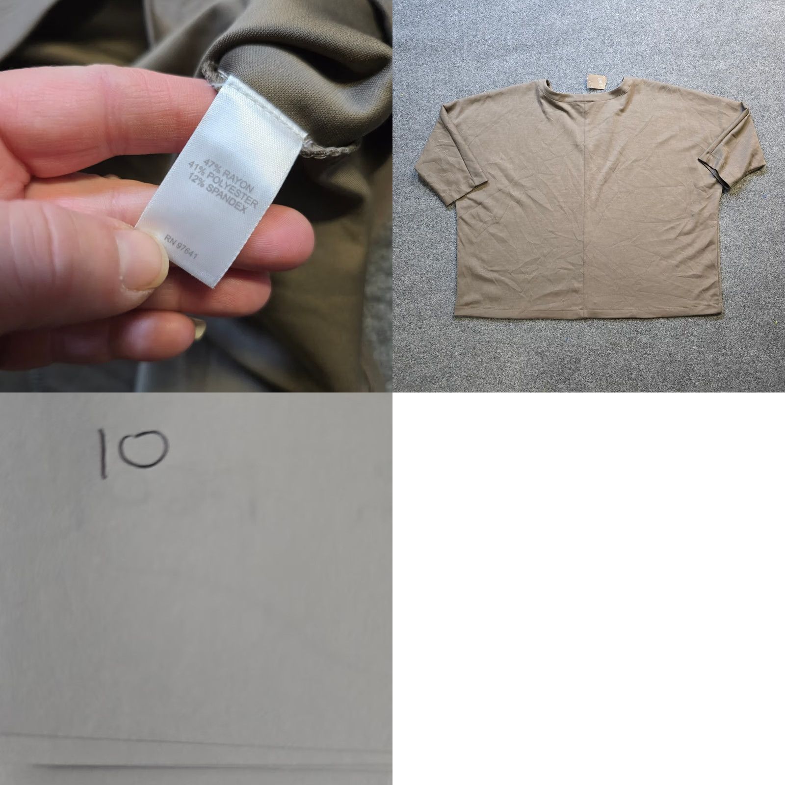 J. Jill J. Jill Top Womens XL Beige V Neck Short Sleeve Stretch Basic Layer Casual Shirt Shirt Womens XL Beige V-Neck Stretch Basic Layer J. Jill Top Size XL / US 12-14 / IT 48-50 - 8 Thumbnail