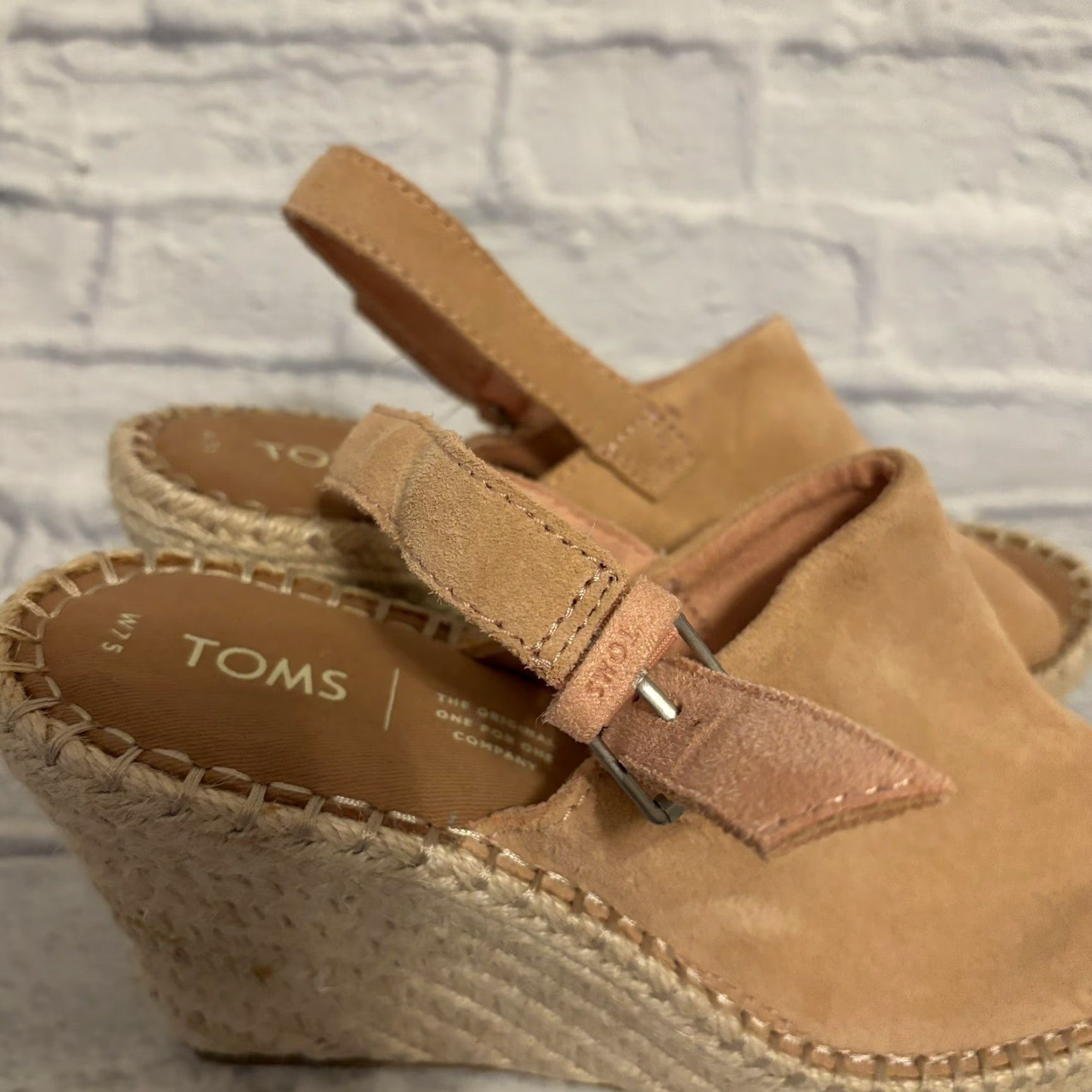Toms TOMS Monica Wedge Espadrille Open Toe Sandals Bloom Suede Women's Size 7.5 Size US 8 / IT 38 - 3 Thumbnail