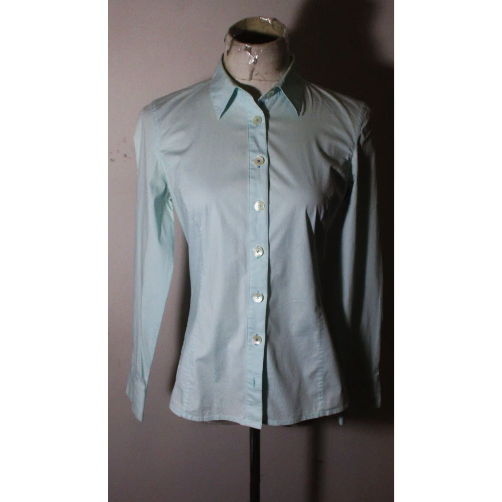Boden Boden Blouse Shirt Long Sleeve Mint Cotton Stretch 12 Womens Vintage No N/A? Size XL / US 12-14 / IT 48-50 - 2 Thumbnail