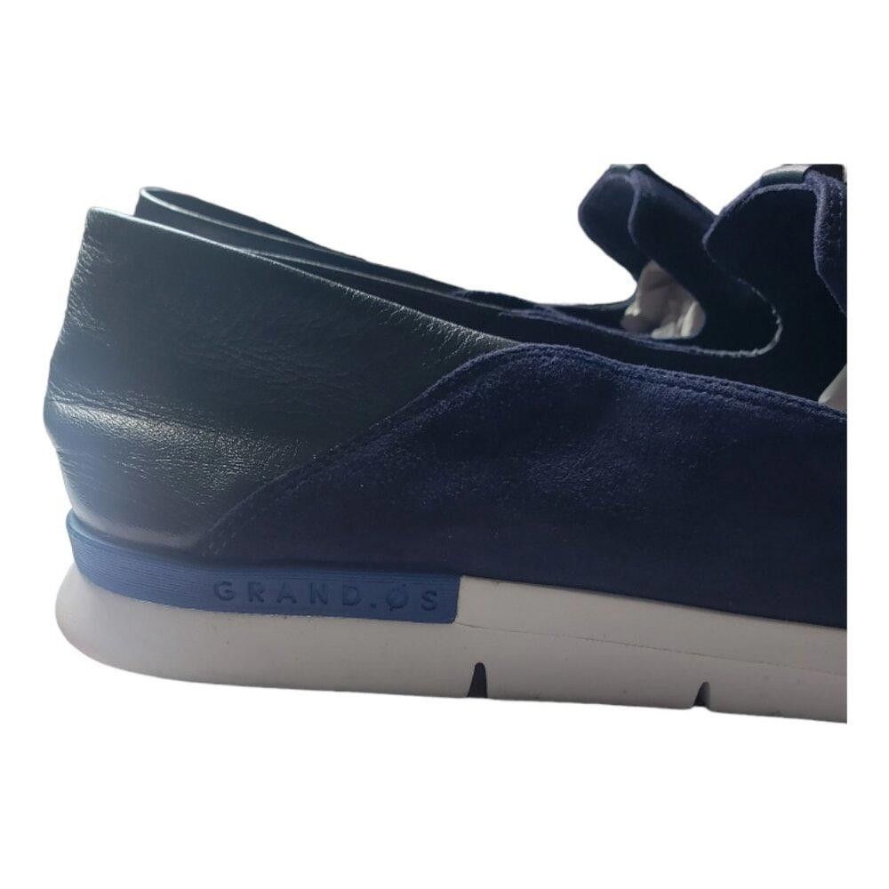 Cole Haan SH129 Cole Haan Nubuck Navy Grand Ambition Round Toe Wedge Size US 9.5 / IT 39.5 - 5 Thumbnail