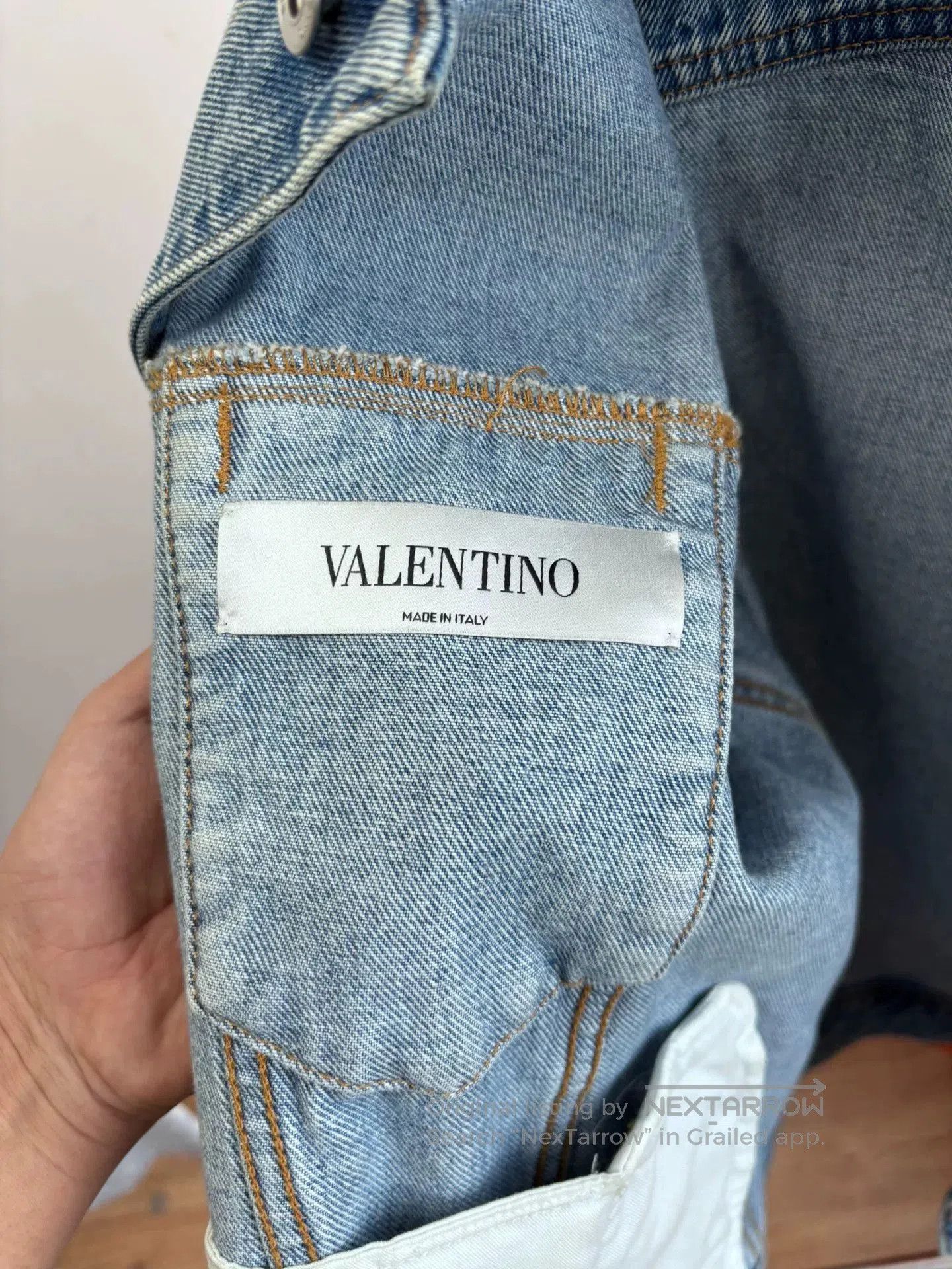 Valentino Valentino Light Blue Denim Jacket V Print. Size US S / EU 44-46 / 1 - 2 Thumbnail