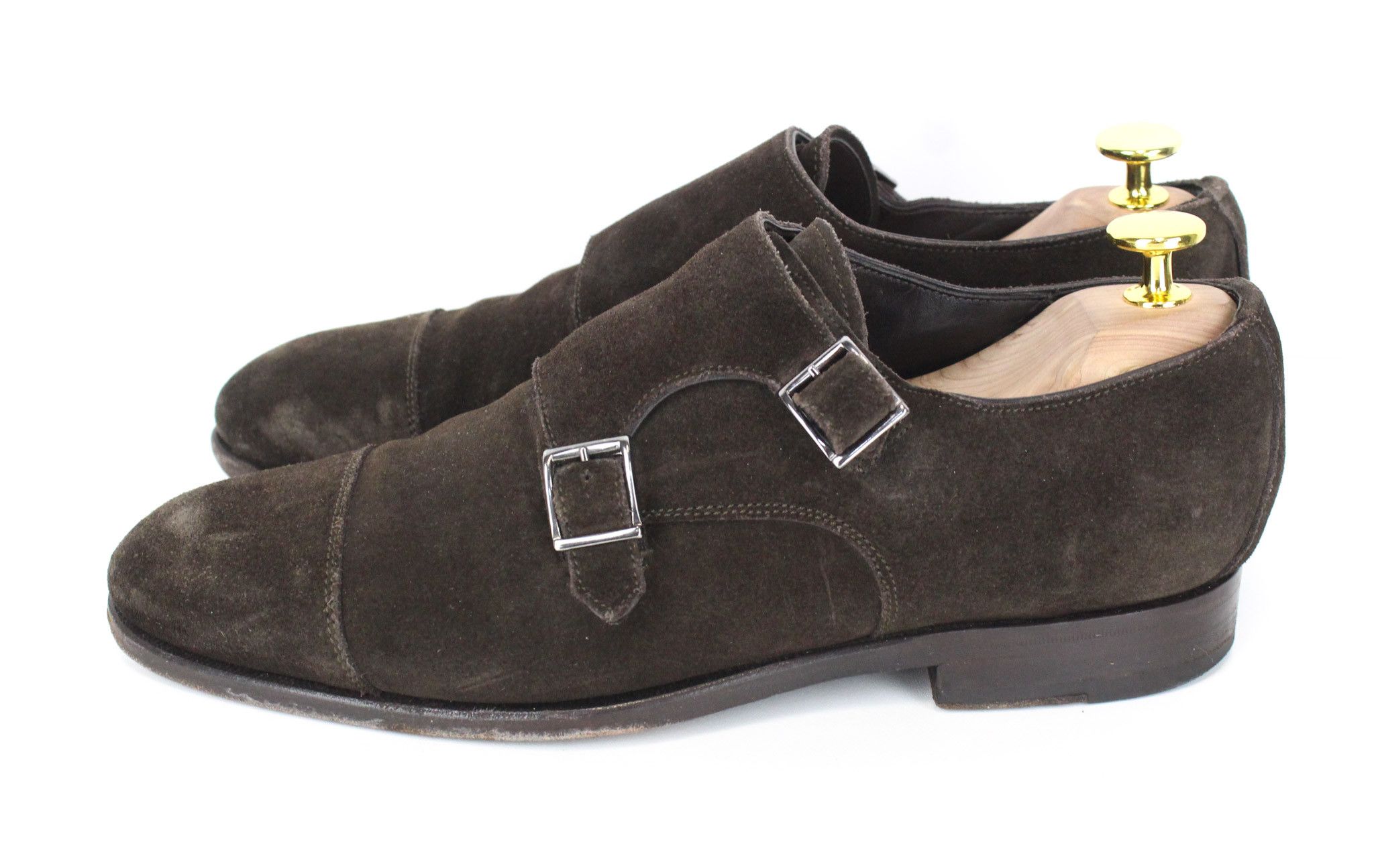 Suitsupply EU39.5 Brown Suede Leather Buckled Shoes 73724 Size US 6.5 / EU 39-40 - 6 Thumbnail