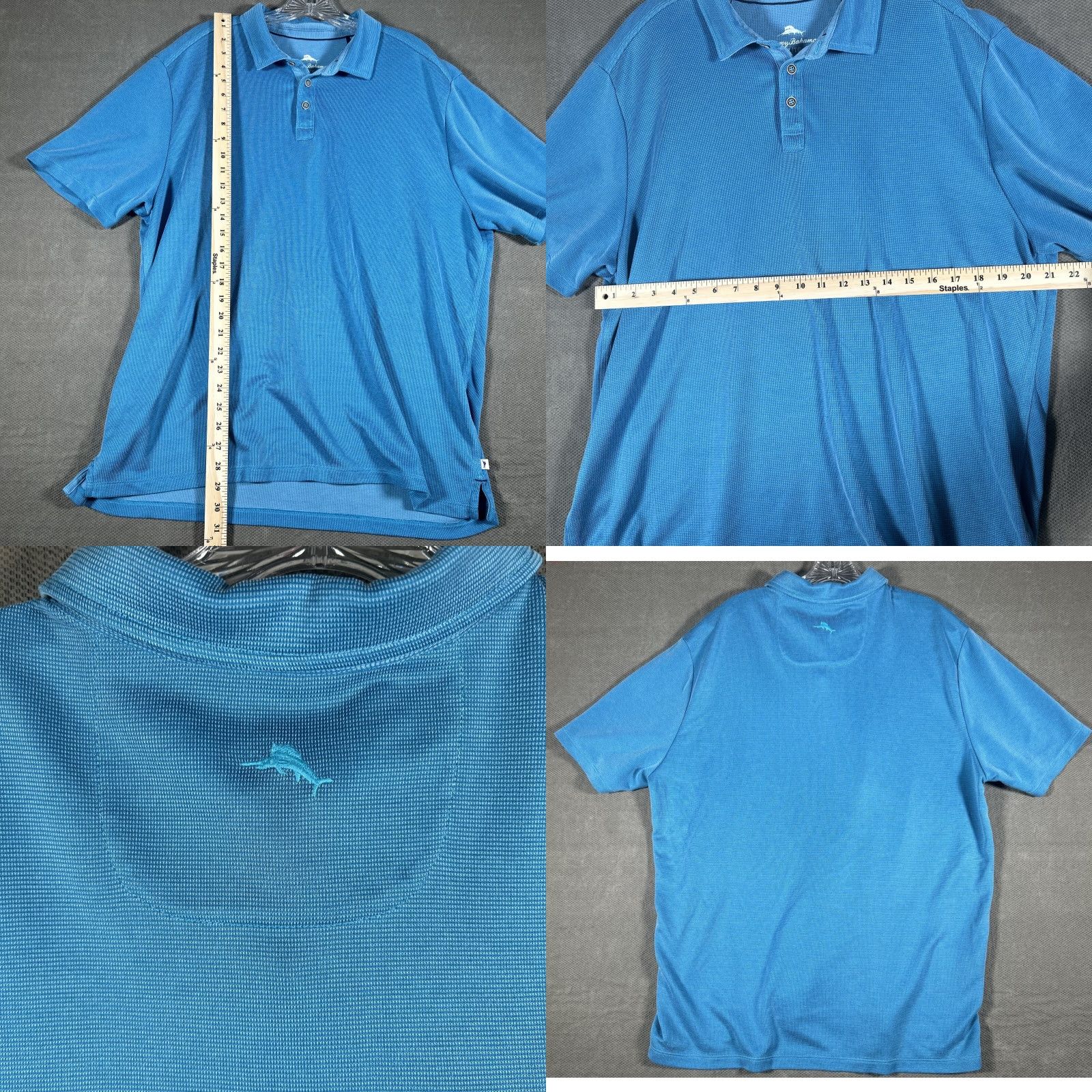 Tommy Bahama Tommy Bahama Polo Shirt Blue Tencel Short Sleeve Mens XL Size US XL / EU 56 / 4 - 8 Thumbnail