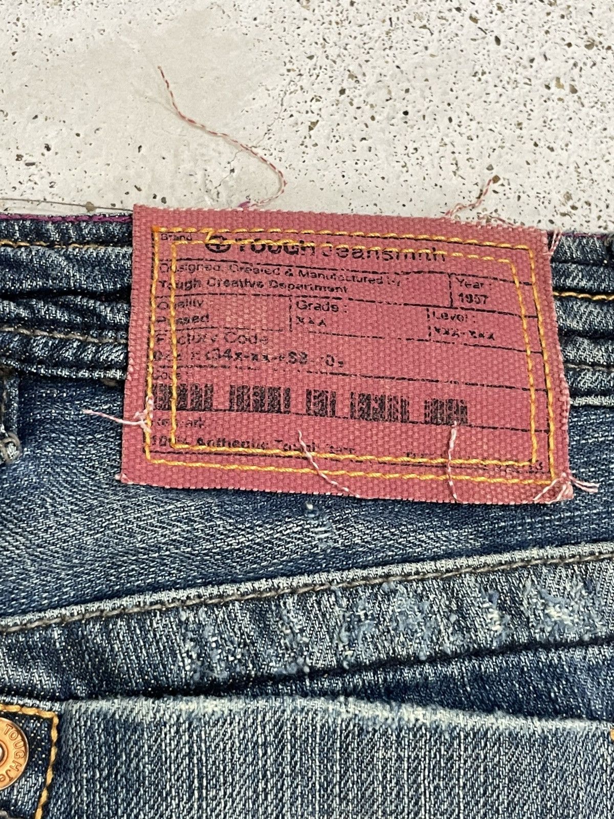 PPFM + Tough Jeansmith Light Mud Heavy Stiching Rare Design Size US 26 / EU 42 - 19 Thumbnail