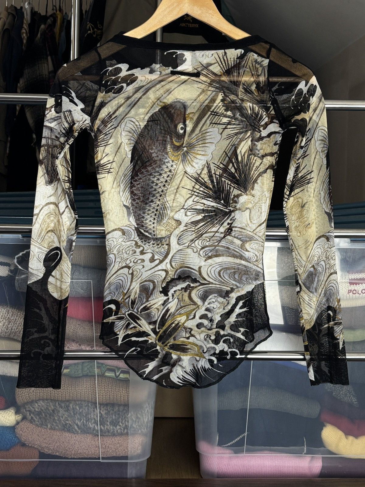 Jean Paul Gaultier Jean Paul Gaultier Archival Koi Fish Mesh Top 90s Rare Size S / US 4 / IT 40 - 4 Thumbnail