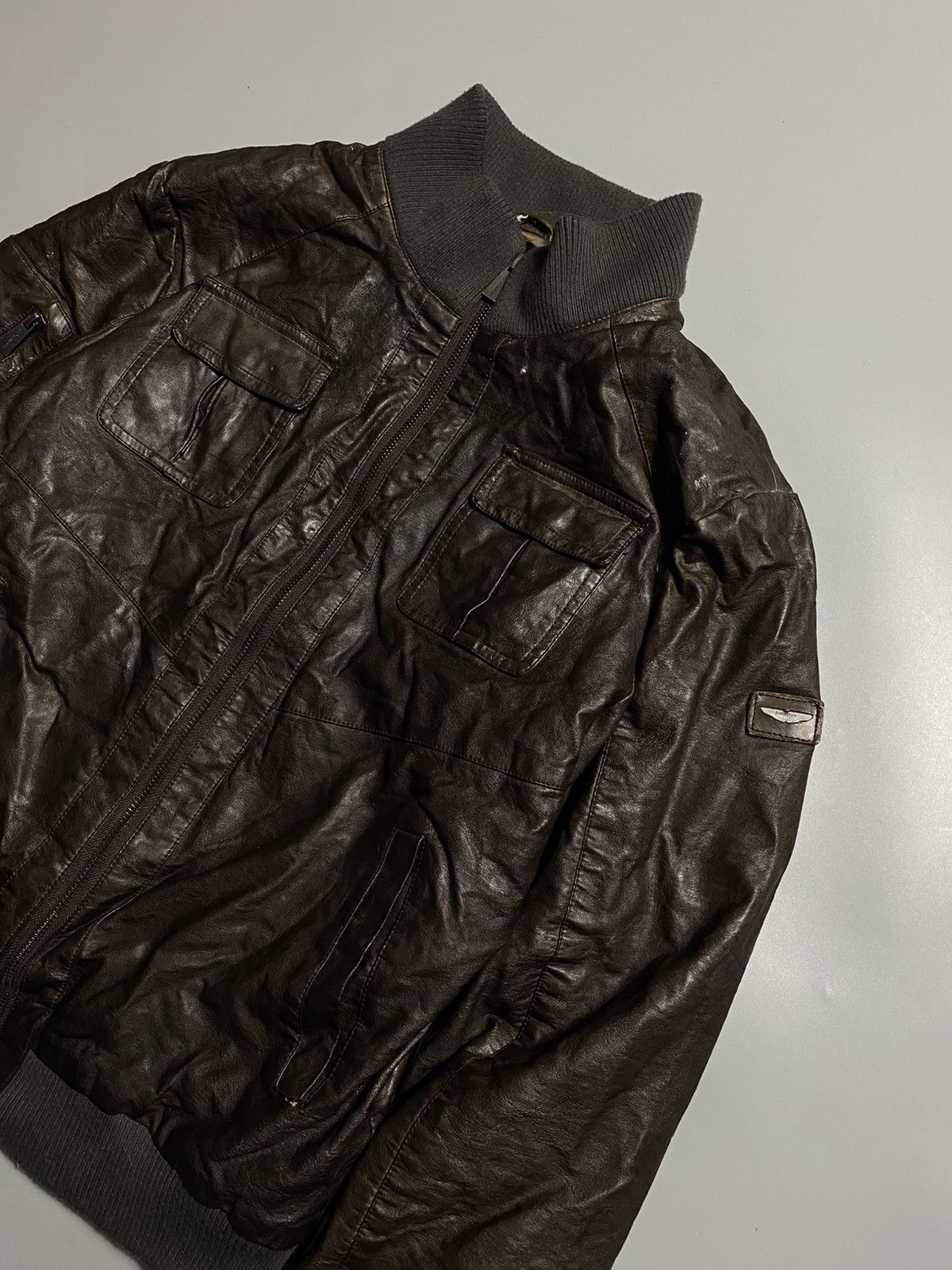 Leather Aston Martin vintage racing leather jacket Size US S / EU 44-46 / 1 - 2 Thumbnail