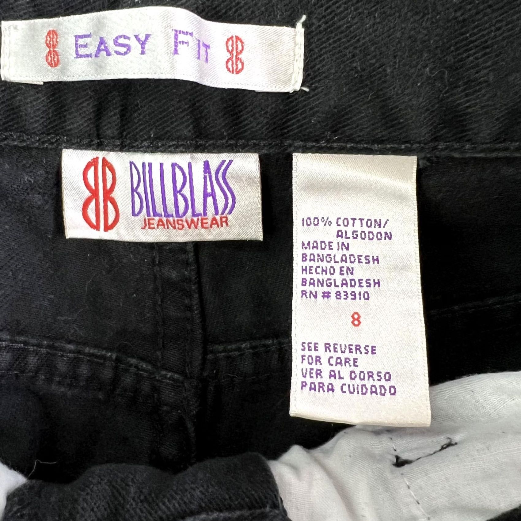 Bill Blass VINTAGE Bill Blass Jeans Womens 8 Black High Rise Tapered Mom Denim Easy Fit Size 30" / US 8 / IT 44 - 5 Thumbnail