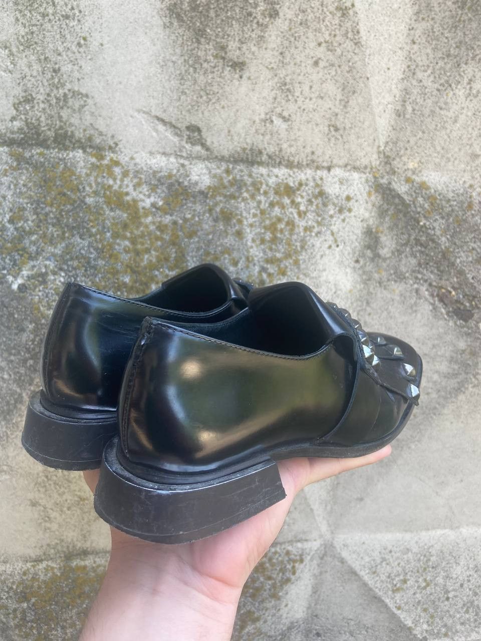 If Six Was Nine Vintage New Rock Guidi style Leather Faded Biker Shoes Size US 6 / IT 36 - 4 Thumbnail
