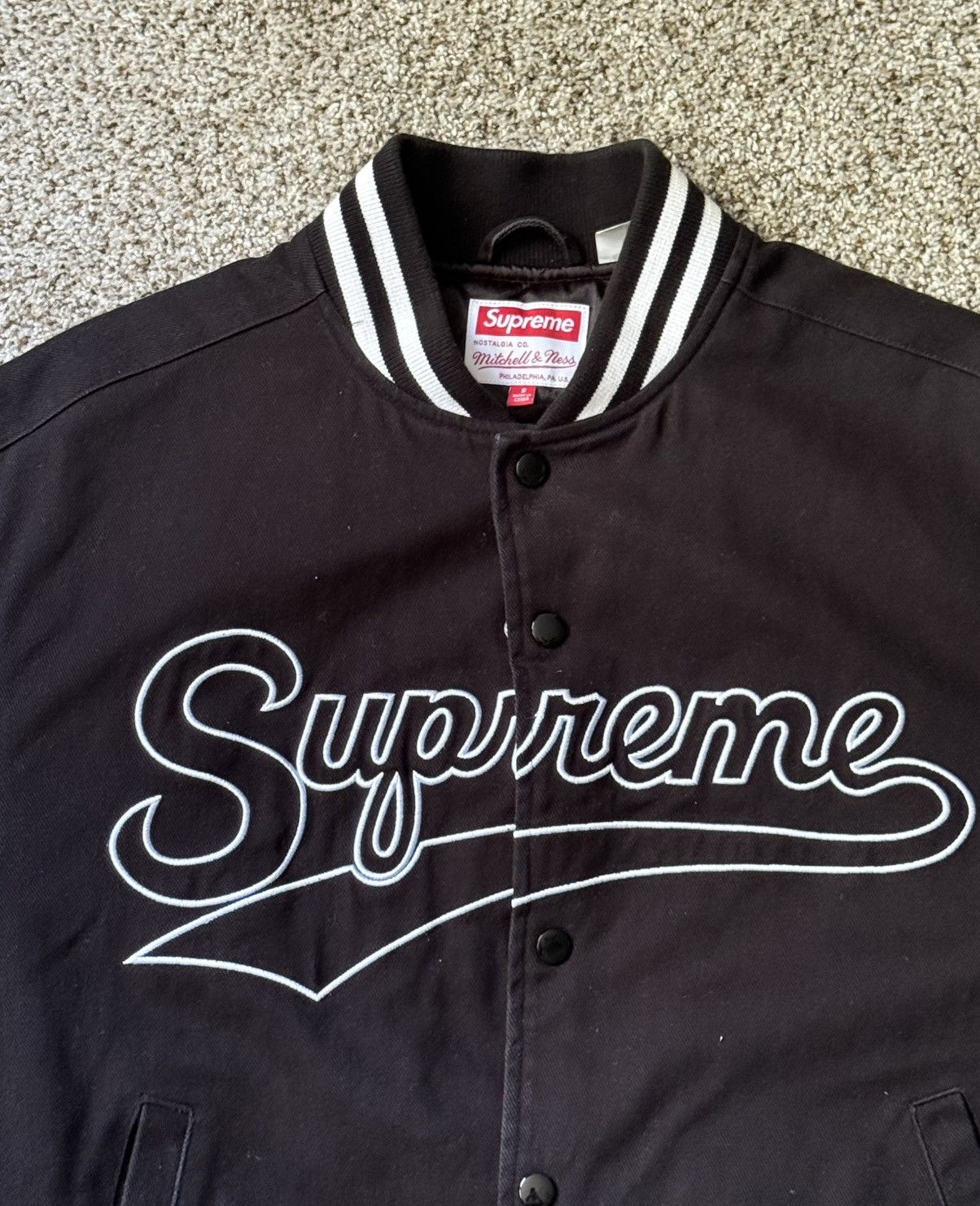 Mitchell & Ness × Supreme Supreme x Mitchell & Ness Doughboy Twill Varsity Jacket Size US S / EU 44-46 / 1 - 3 Thumbnail